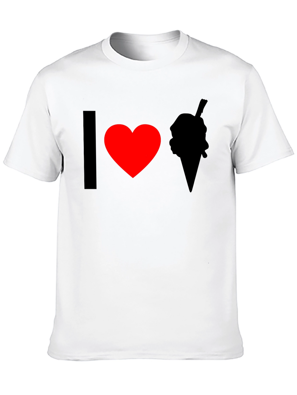 I Heart Ice Cream Black T-Shirt