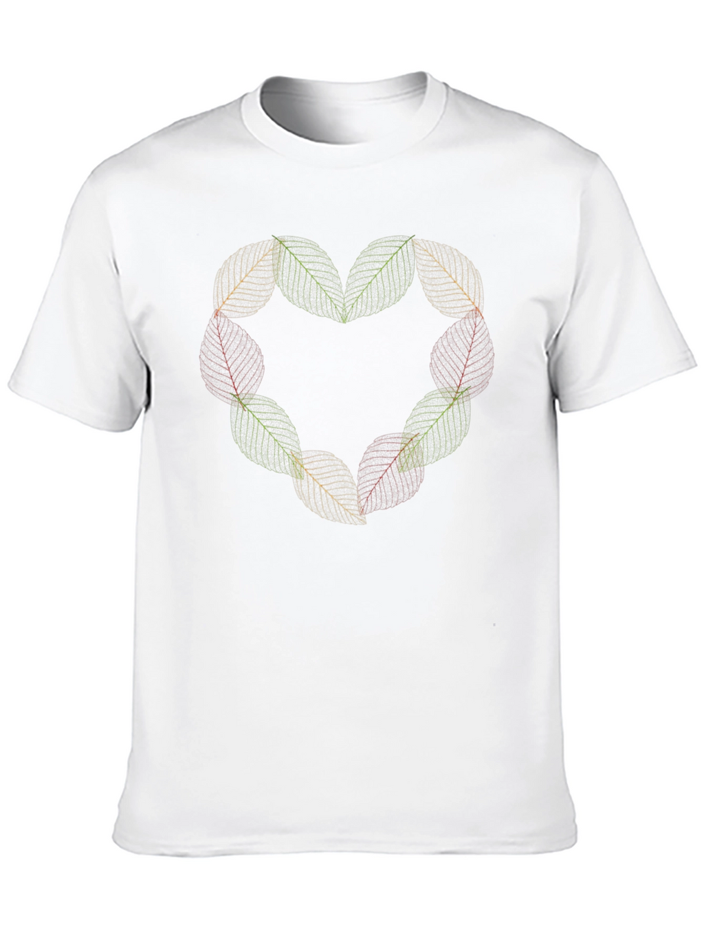 Leaf Heart Black T-Shirt