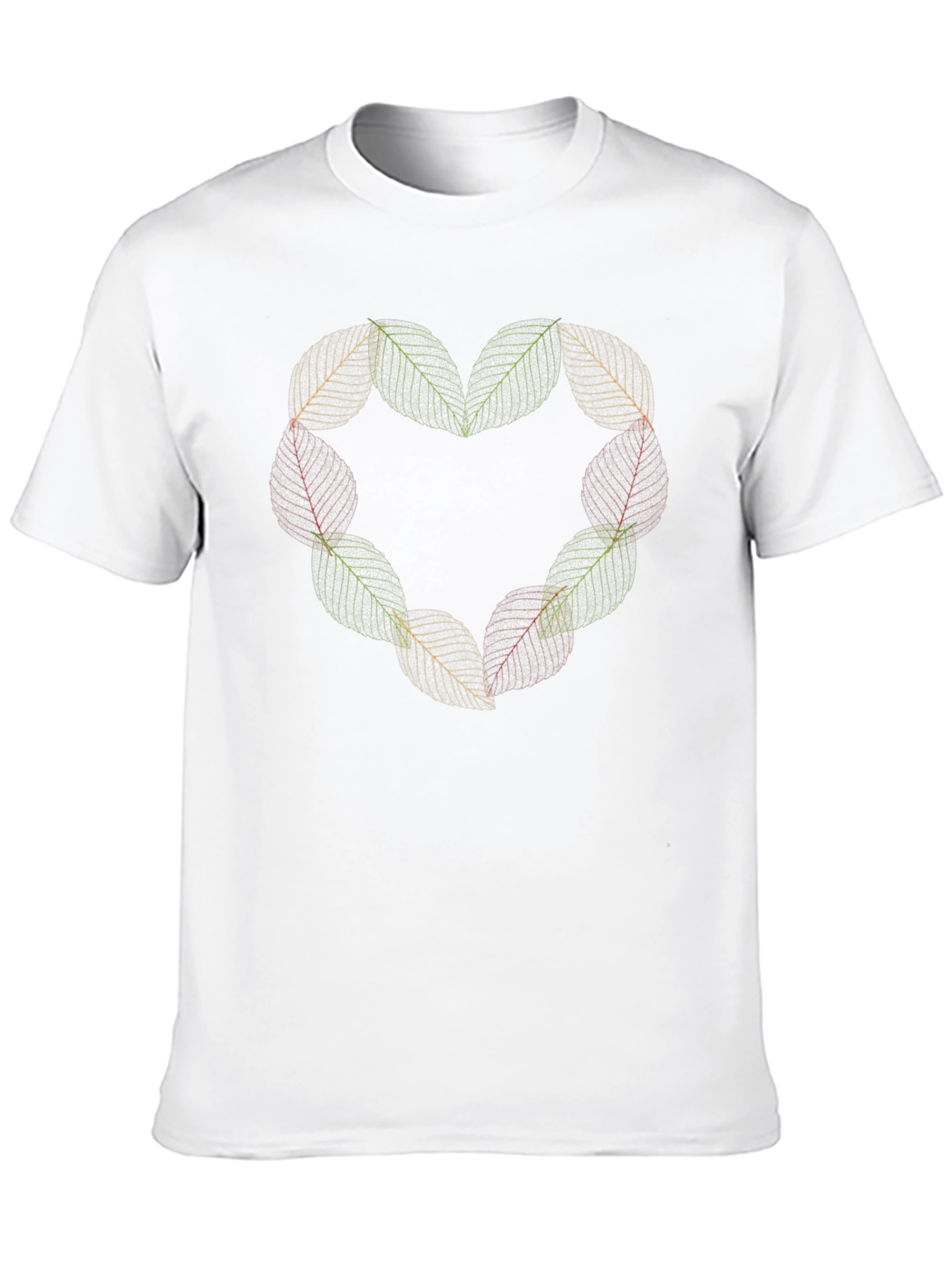 Leaf Heart Black T-Shirt
