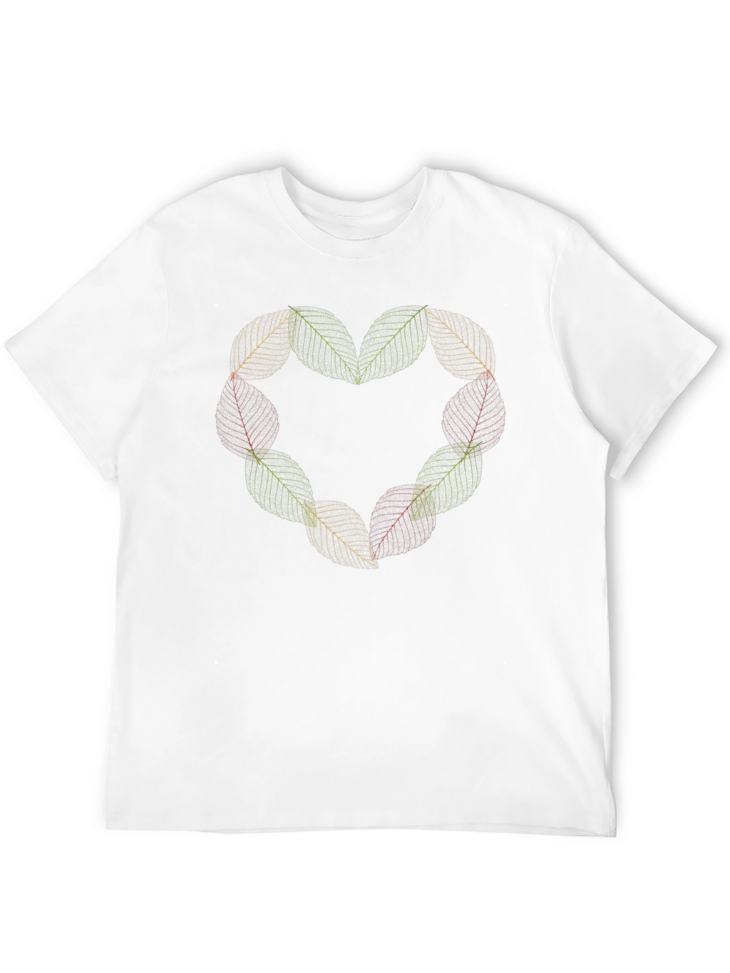 Leaf Heart Black T-Shirt