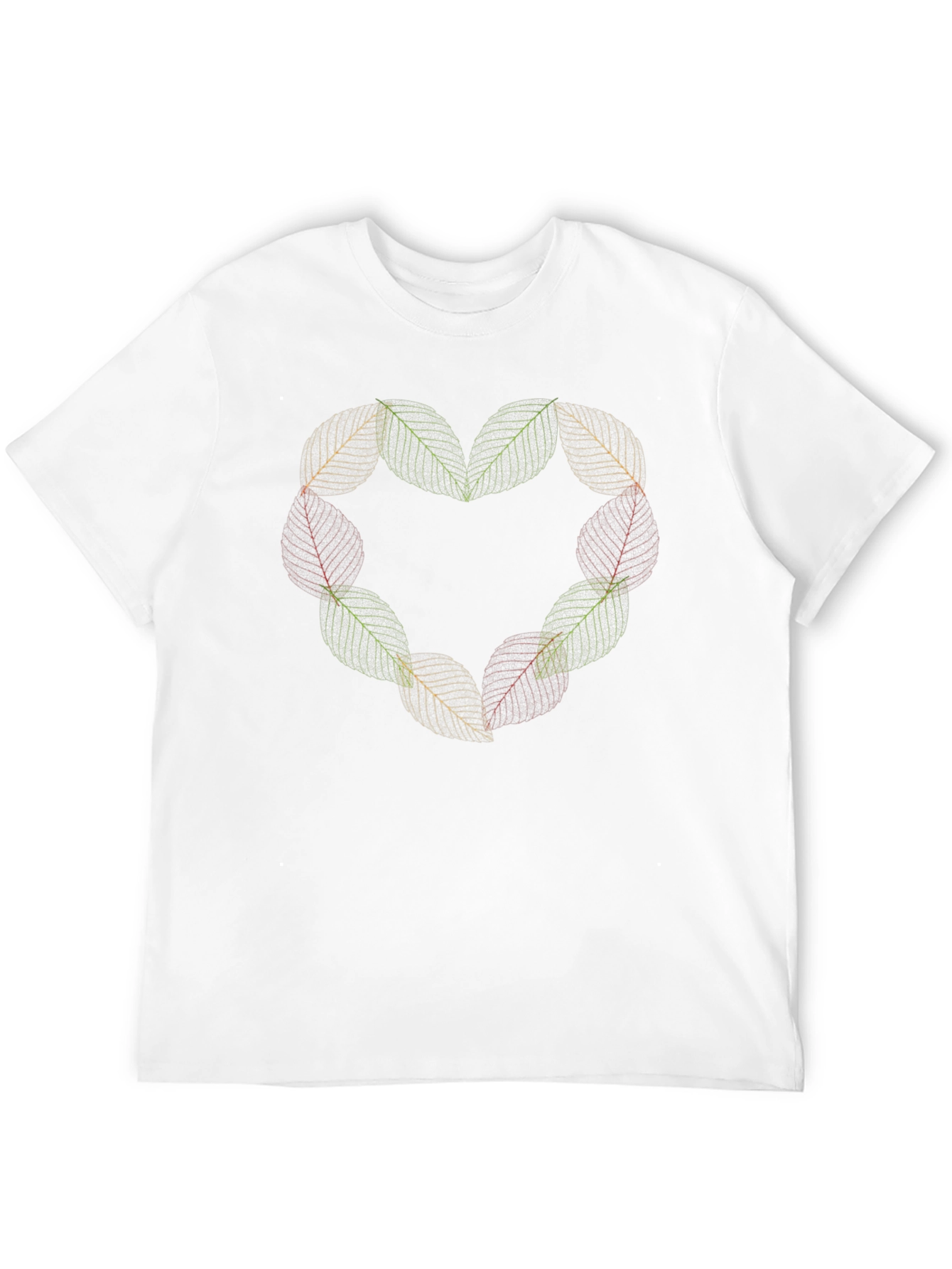Leaf Heart Black T-Shirt