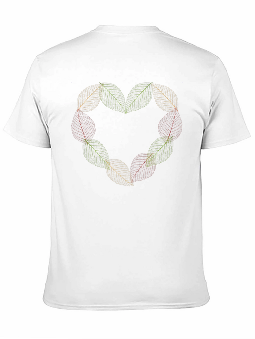 Leaf Heart Black T-Shirt
