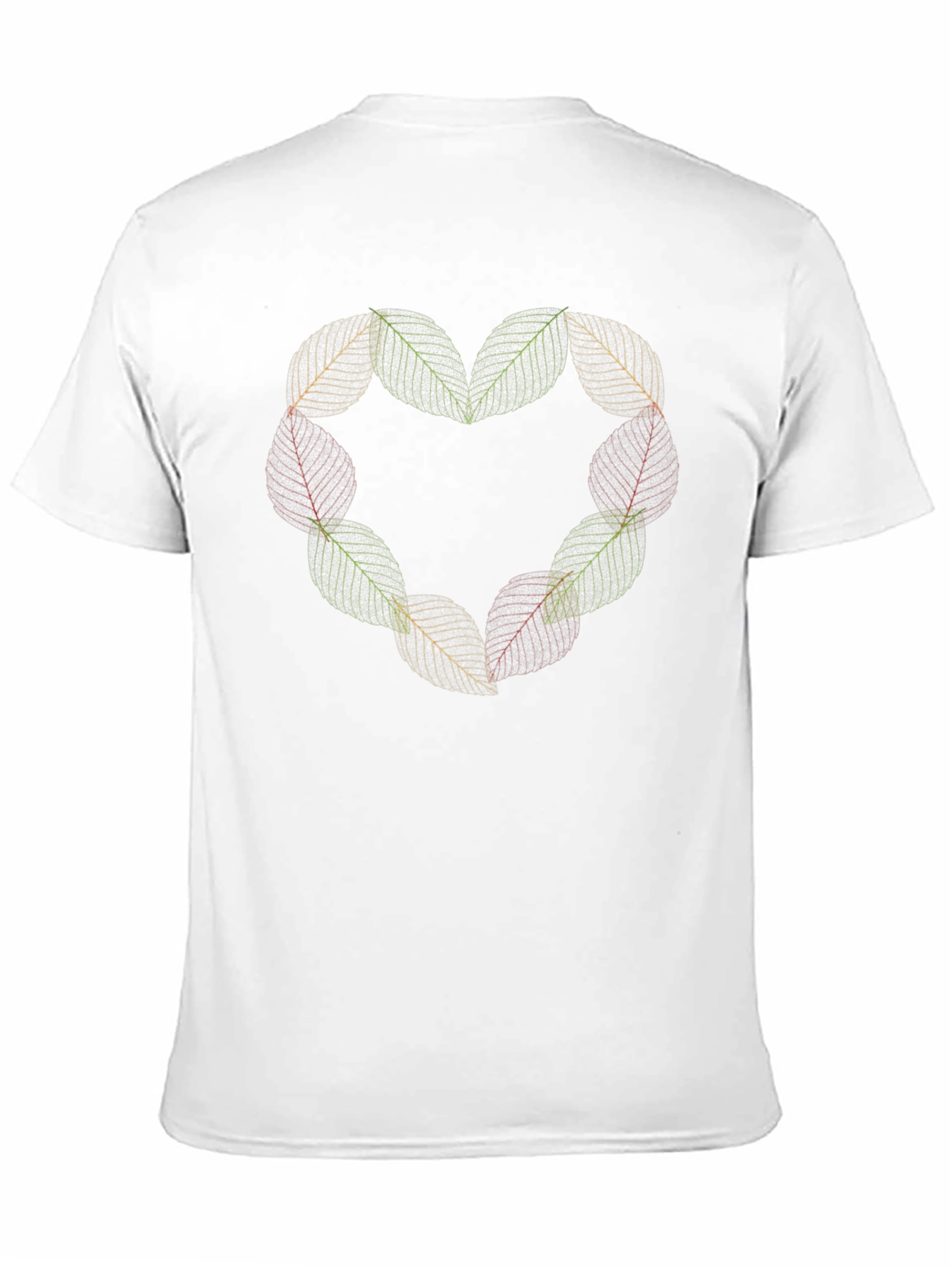 Leaf Heart Black T-Shirt