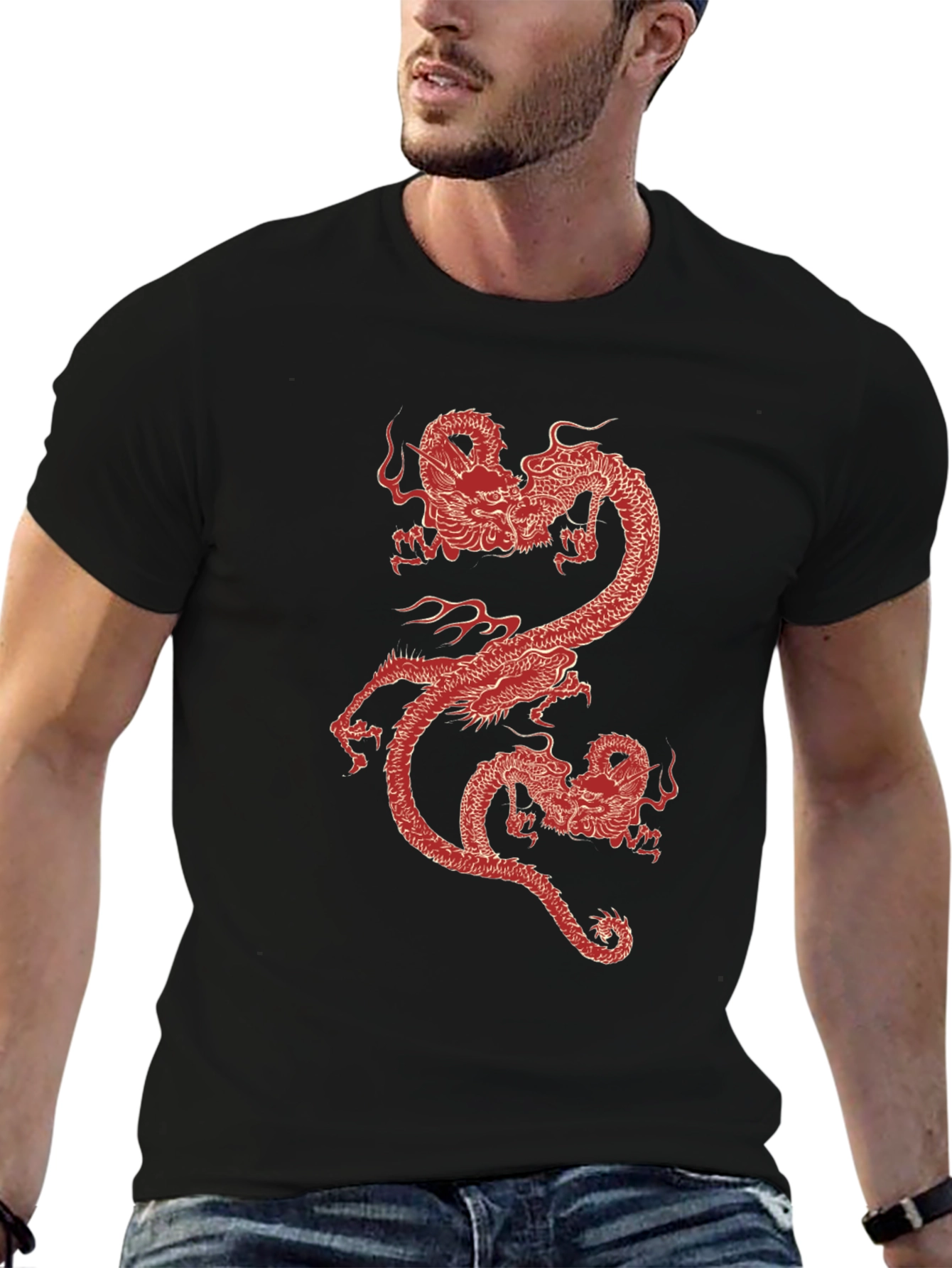 Dragon Graphic Tee - Mens Black T-Shirt
