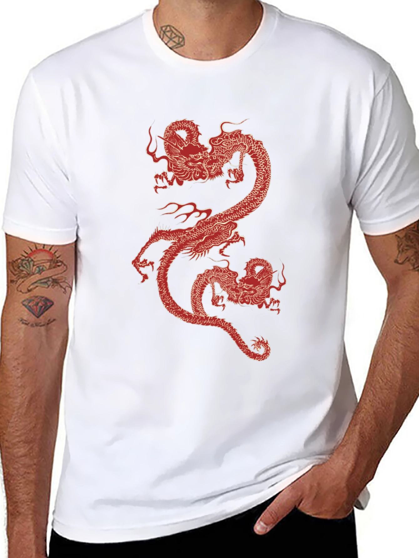 Dragon Graphic Tee - Mens Black T-Shirt