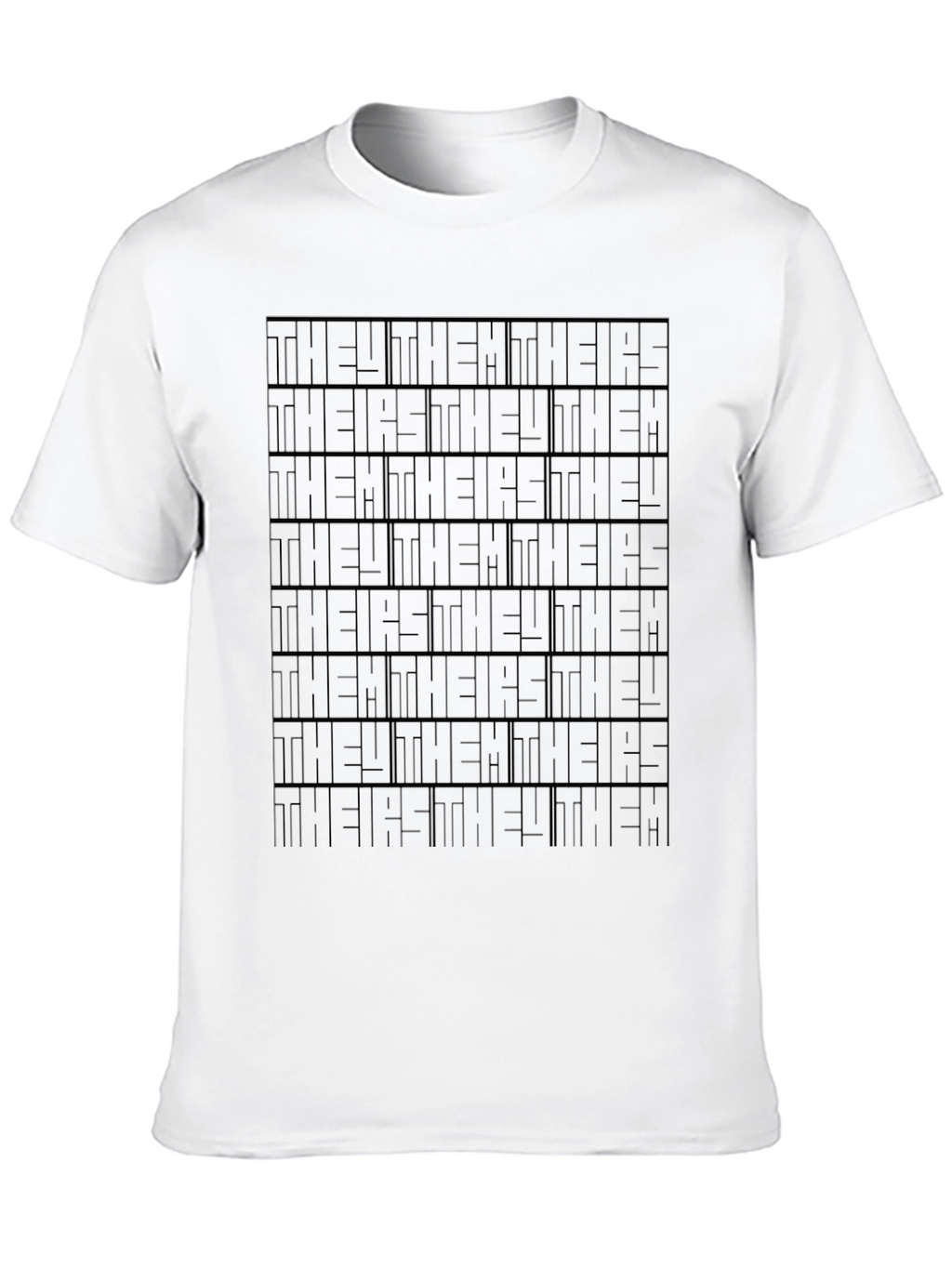 Pronoun Pattern Tee - They Them Theirs Style Shirt