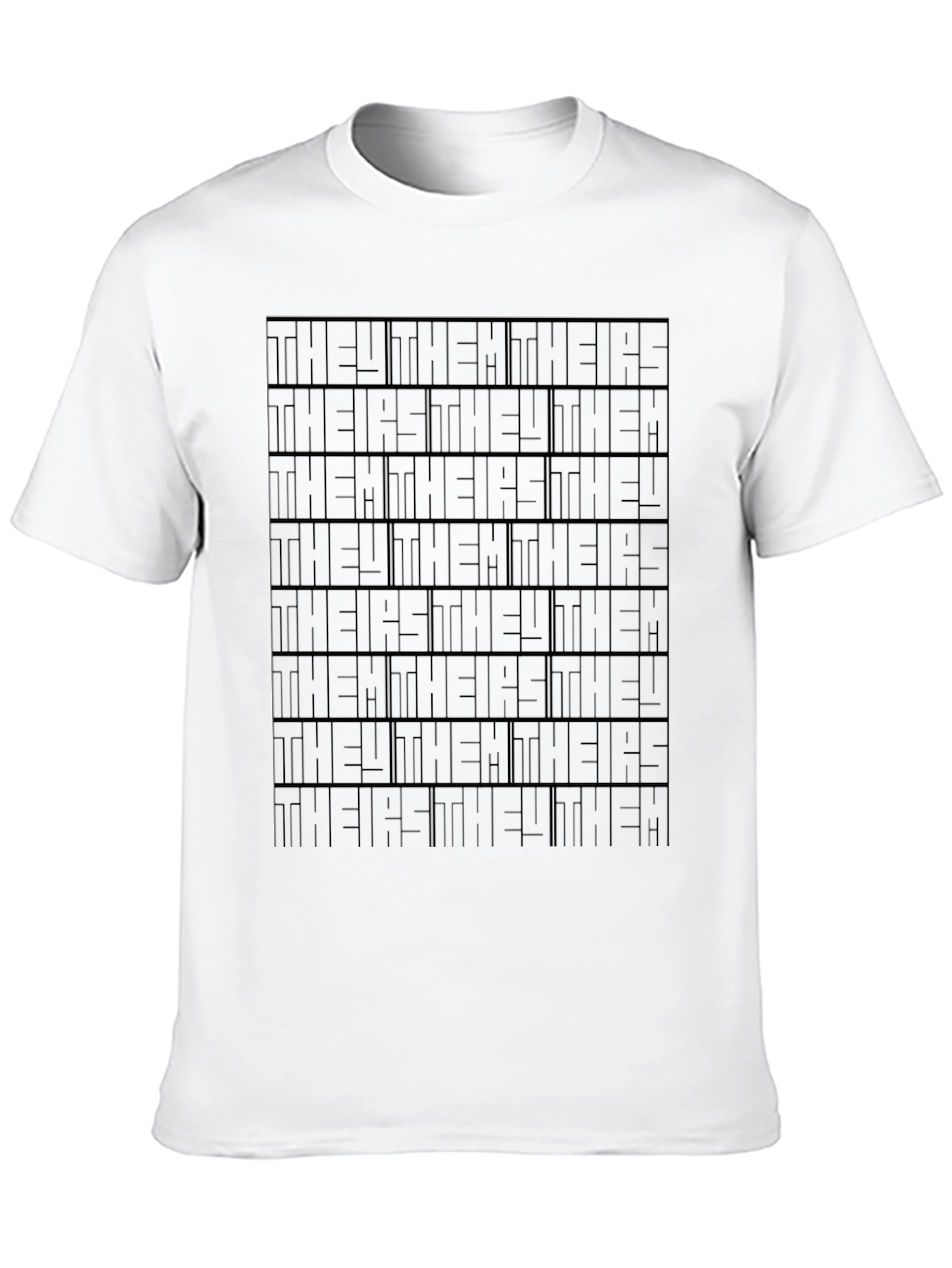 Pronoun Pattern Tee - They Them Theirs Style Shirt