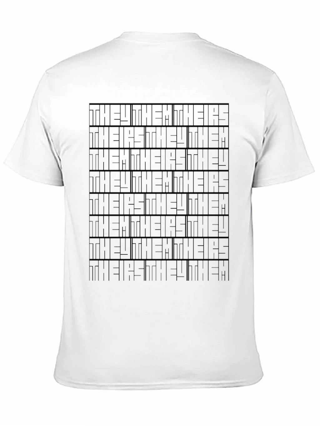 Pronoun Pattern Tee - They Them Theirs Style Shirt