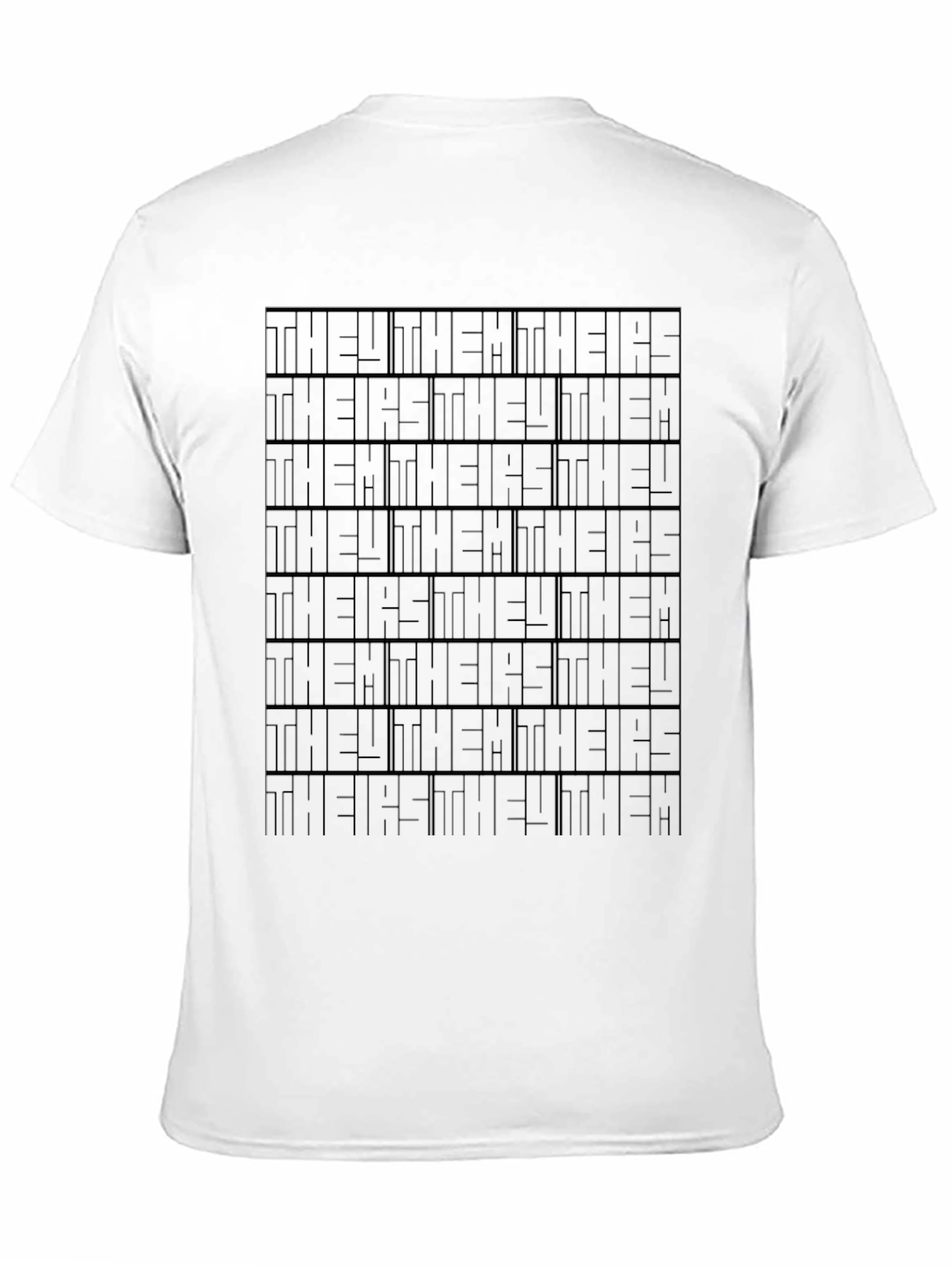 Pronoun Pattern Tee - They Them Theirs Style Shirt
