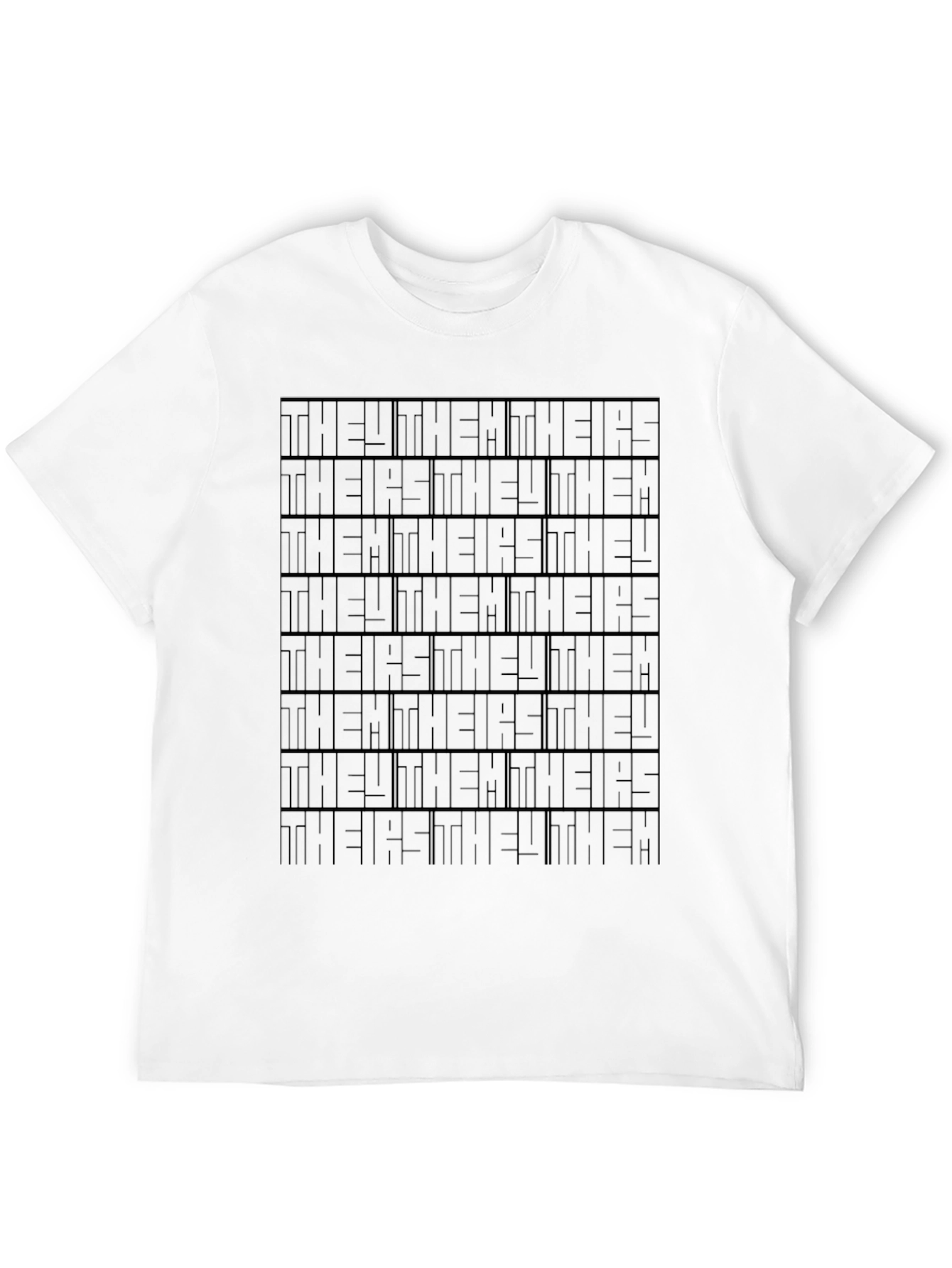 Pronoun Pattern Tee - They Them Theirs Style Shirt