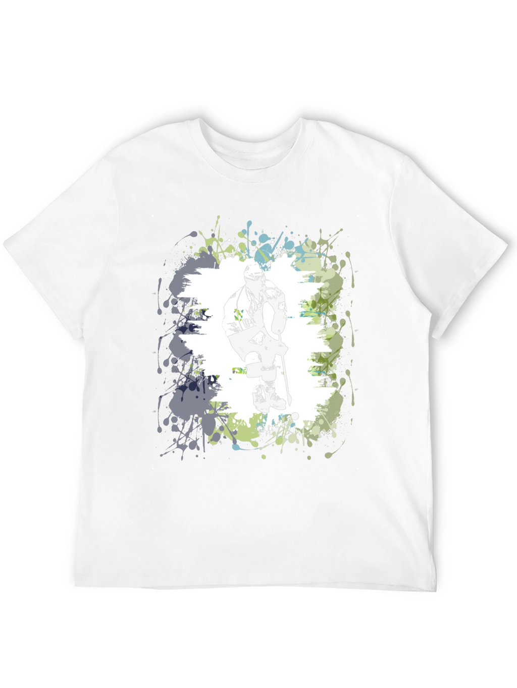 Hockey Player Graphic T-Shirt - Black