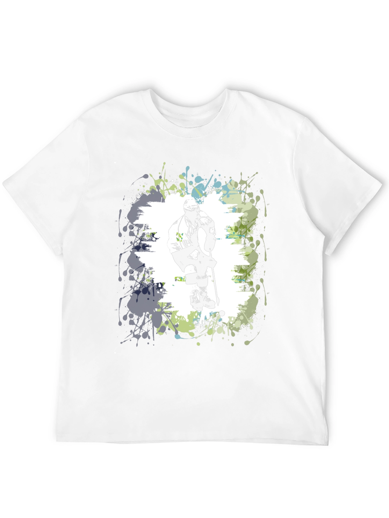 Hockey Player Graphic T-Shirt - Black
