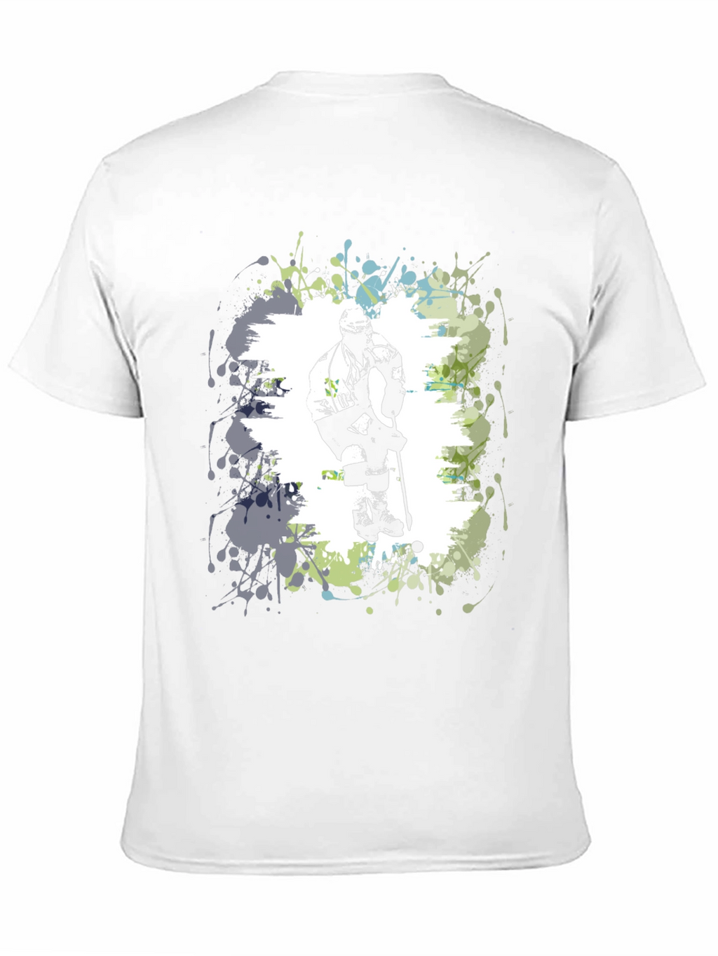Hockey Player Graphic T-Shirt - Black