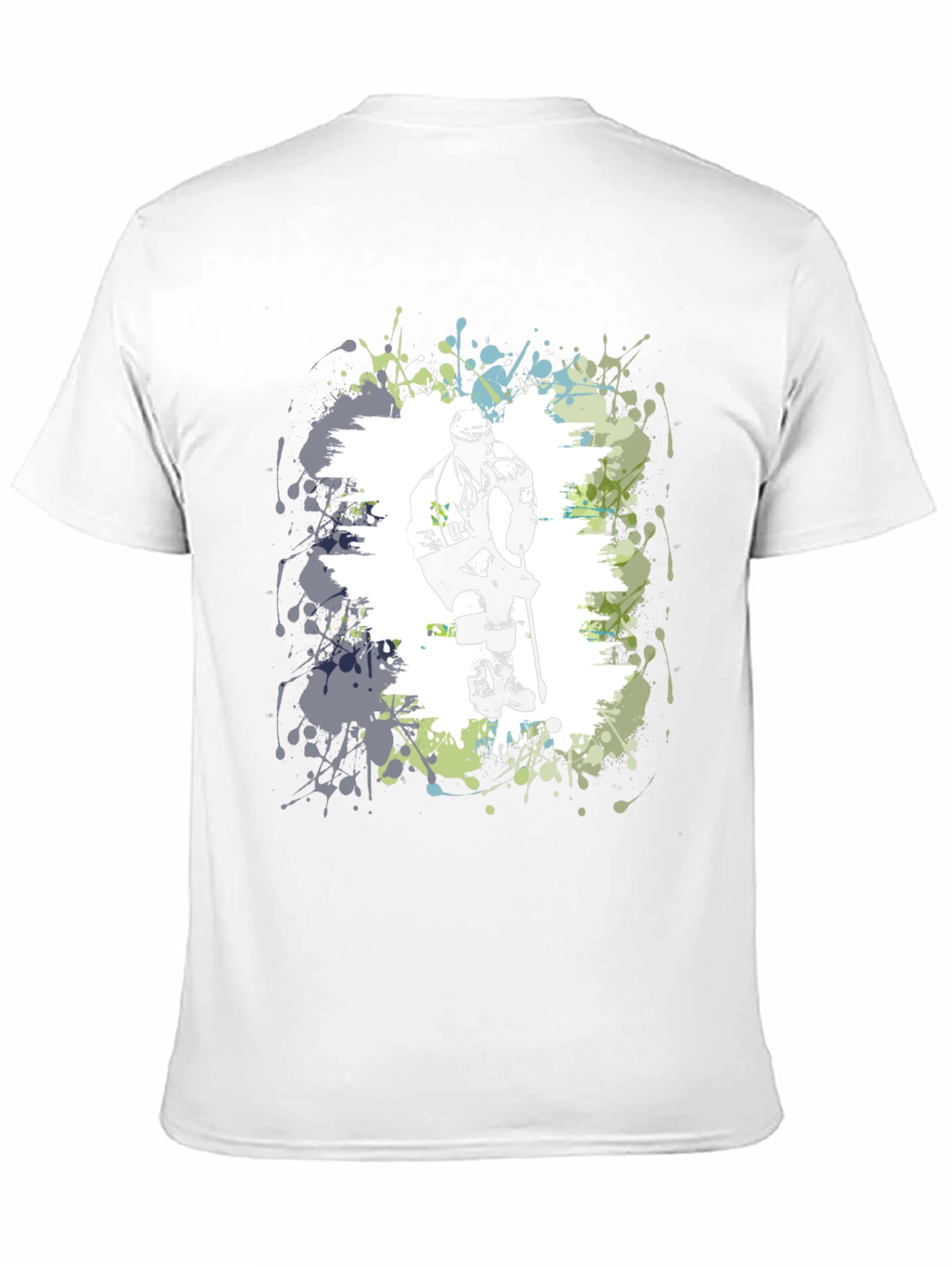 Hockey Player Graphic T-Shirt - Black