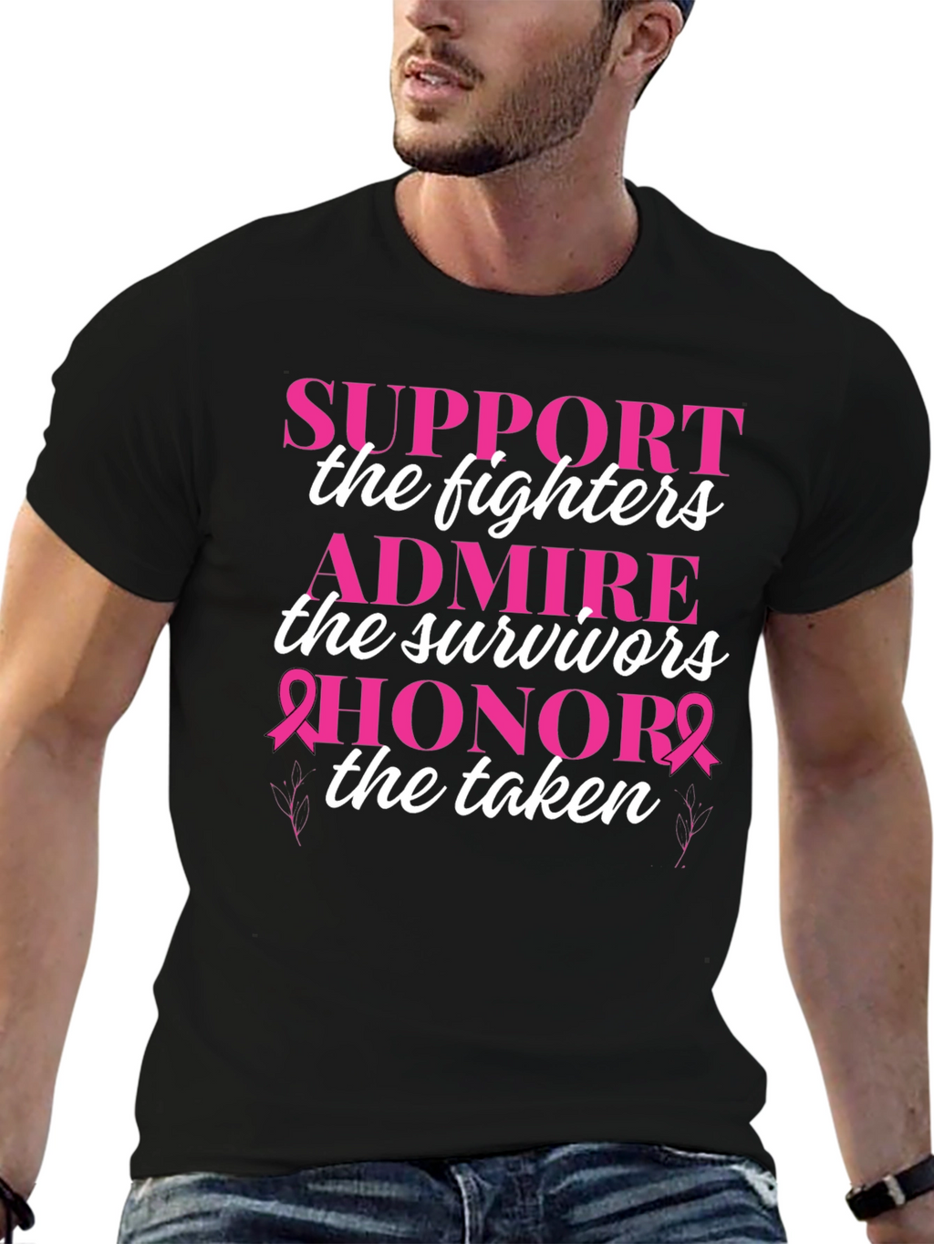 Support Breast Cancer Awareness Graphic Tee