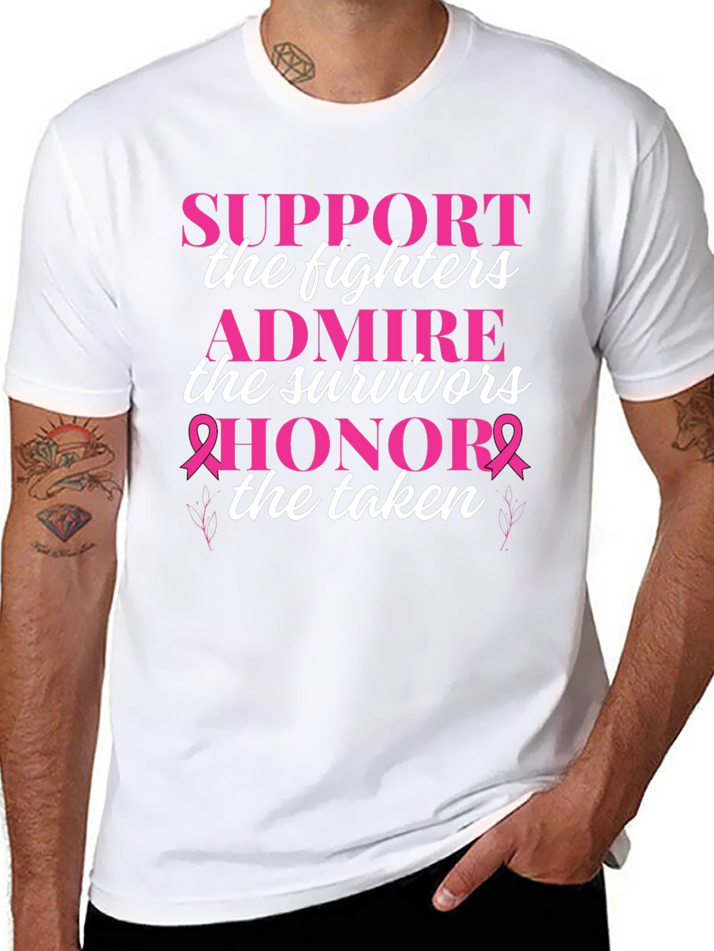 Support Breast Cancer Awareness Graphic Tee