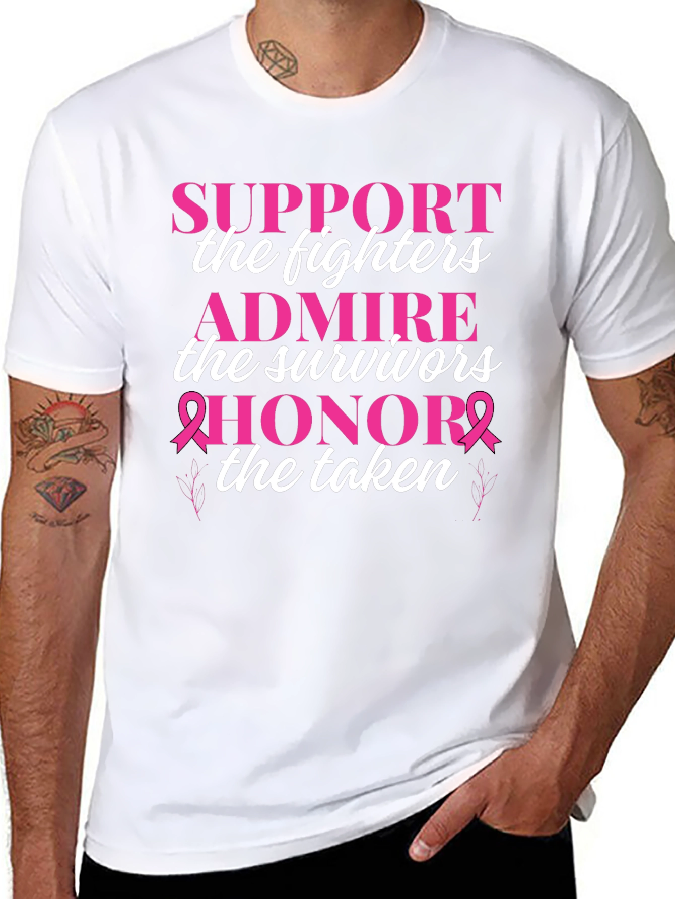 Support Breast Cancer Awareness Graphic Tee