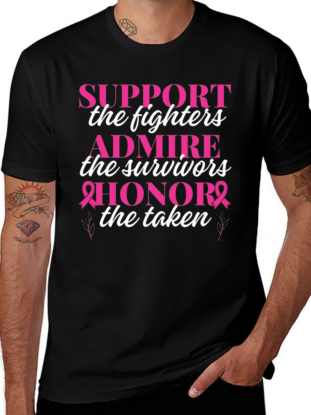 Support Breast Cancer Awareness Graphic Tee