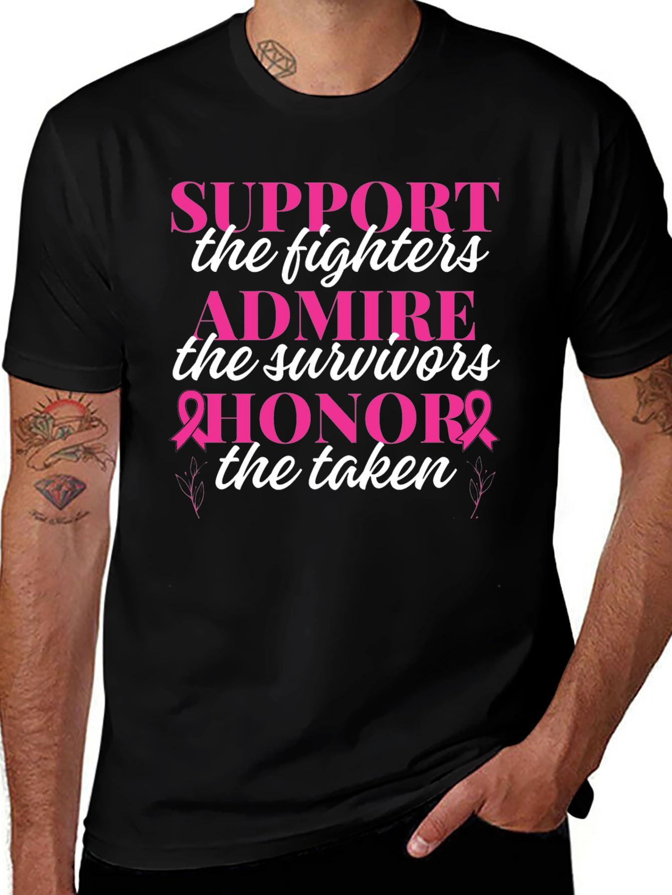 Support Breast Cancer Awareness Graphic Tee