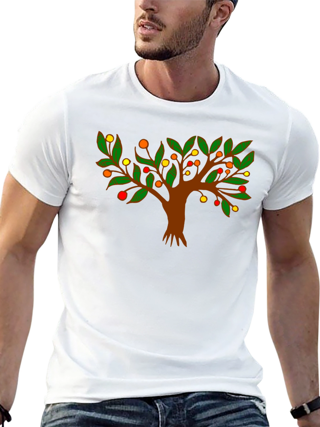 Tree Graphic Black T-Shirt