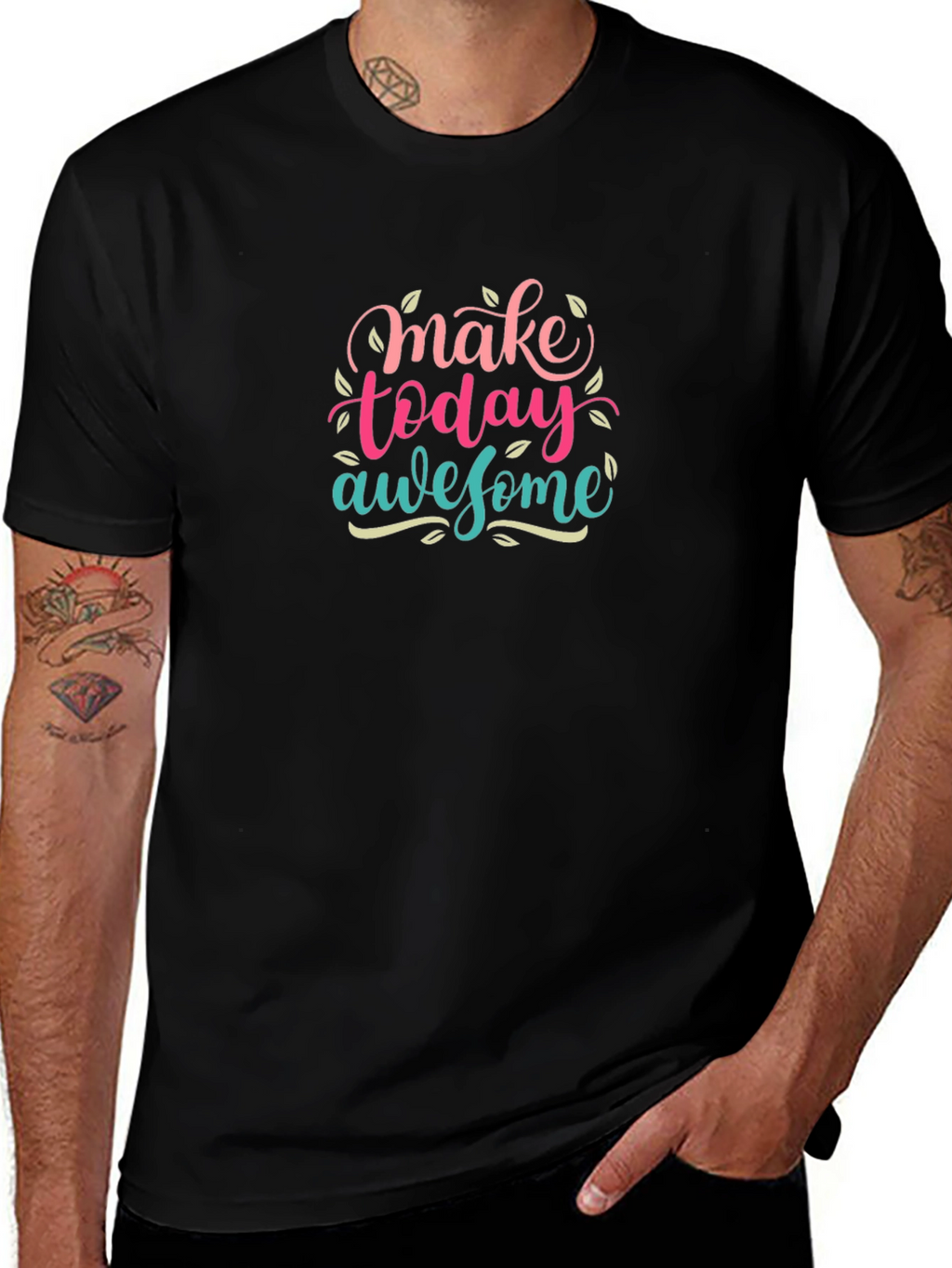 Make Today Awesome Graphic T-Shirt - Black
