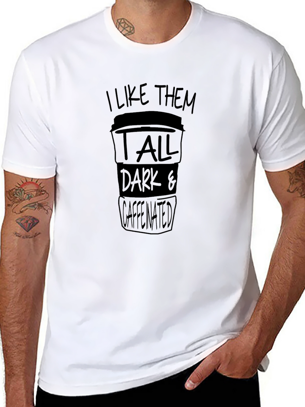 Coffee Lover Tee: Tall Dark & Caffeinated