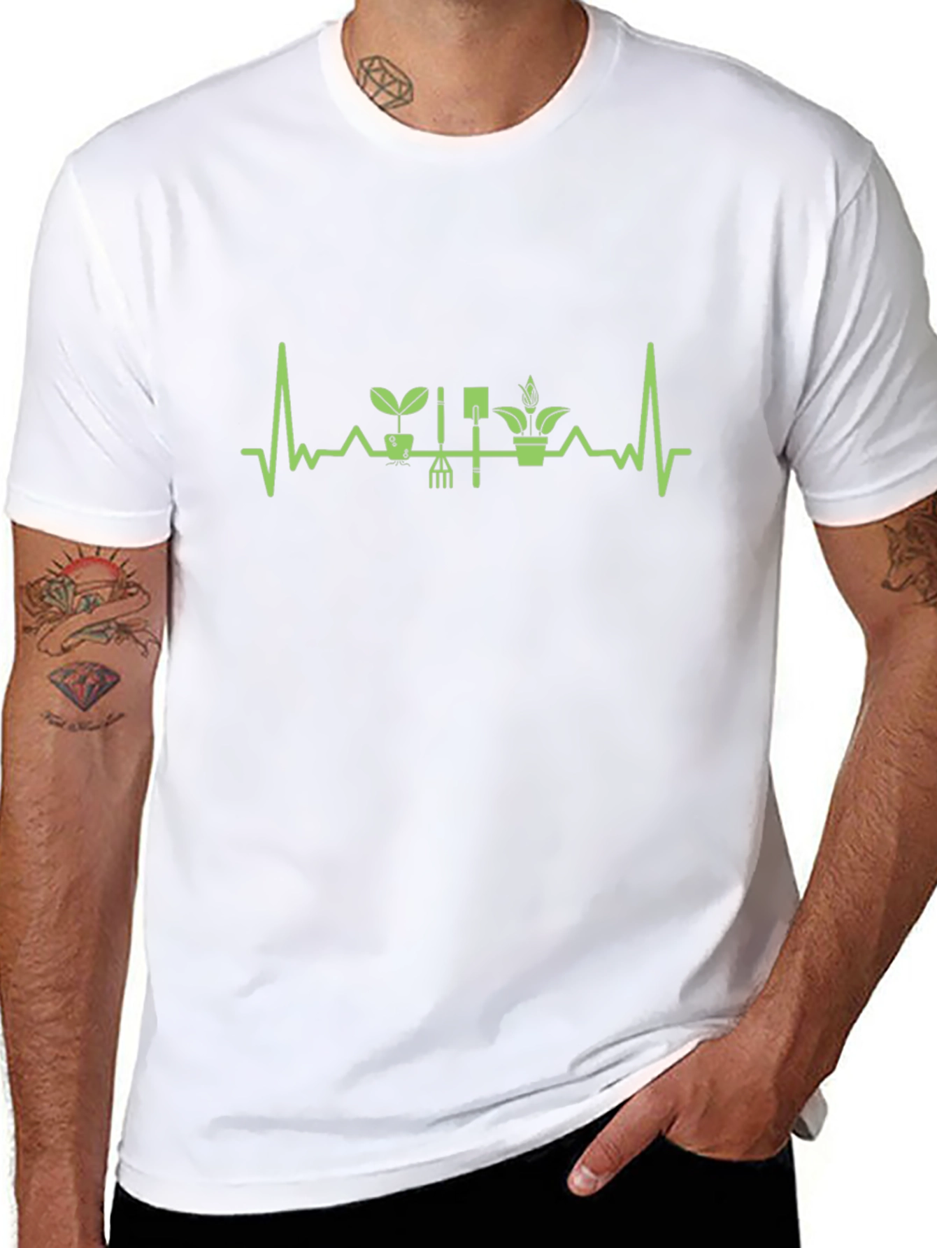 Gardening Heartbeat T-Shirt - Love Plants!