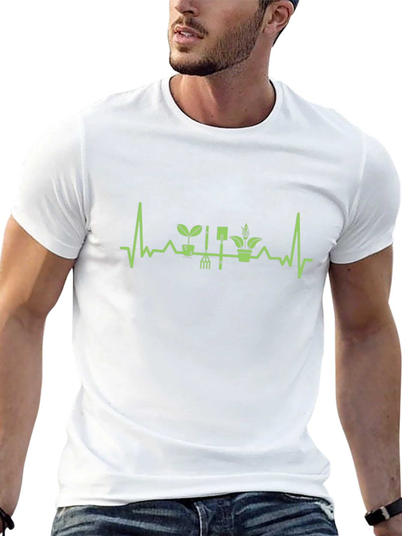 Gardening Heartbeat T-Shirt - Love Plants!