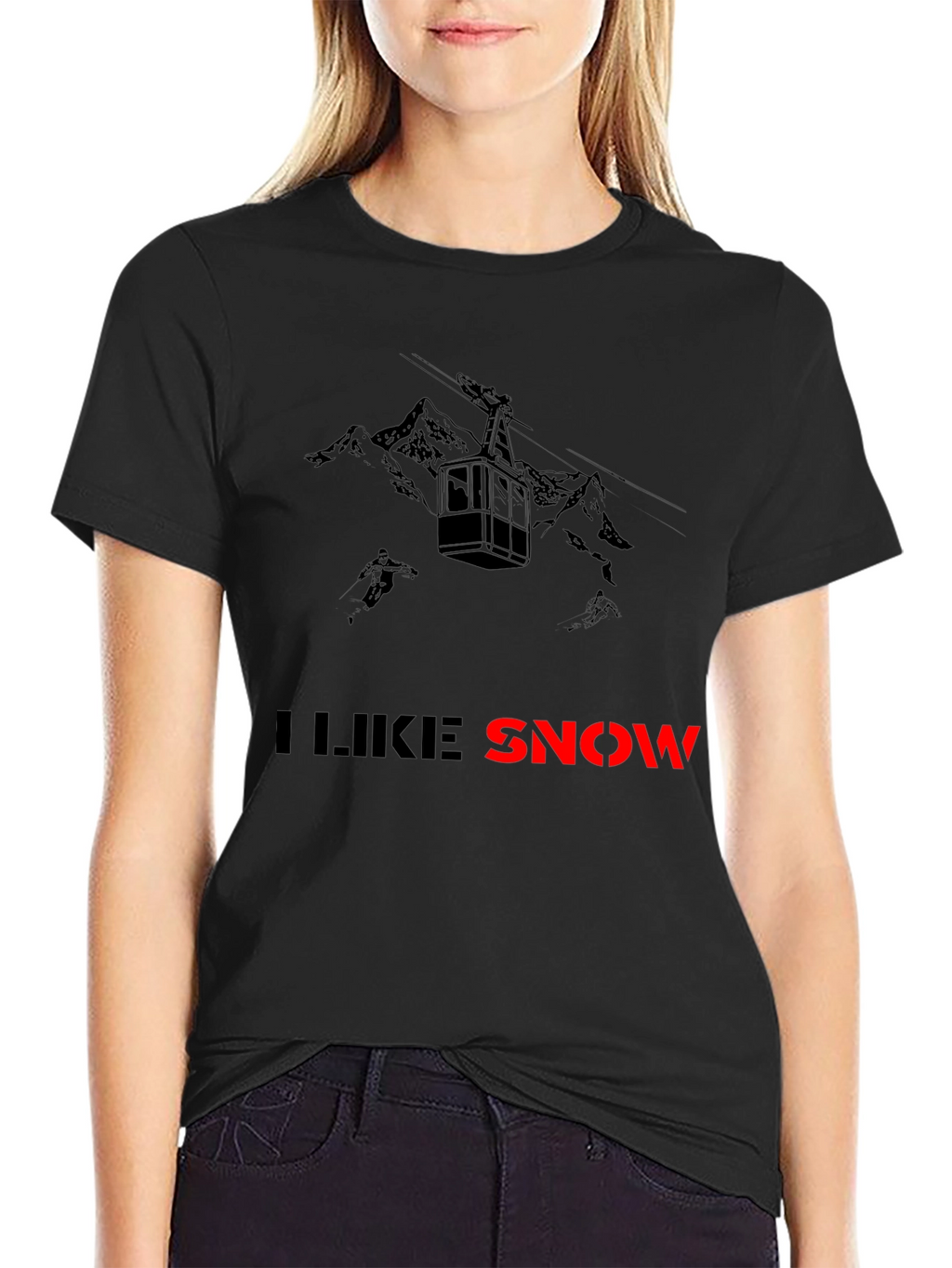 I Like Snow T-Shirt: Ski Gondola & Mountains