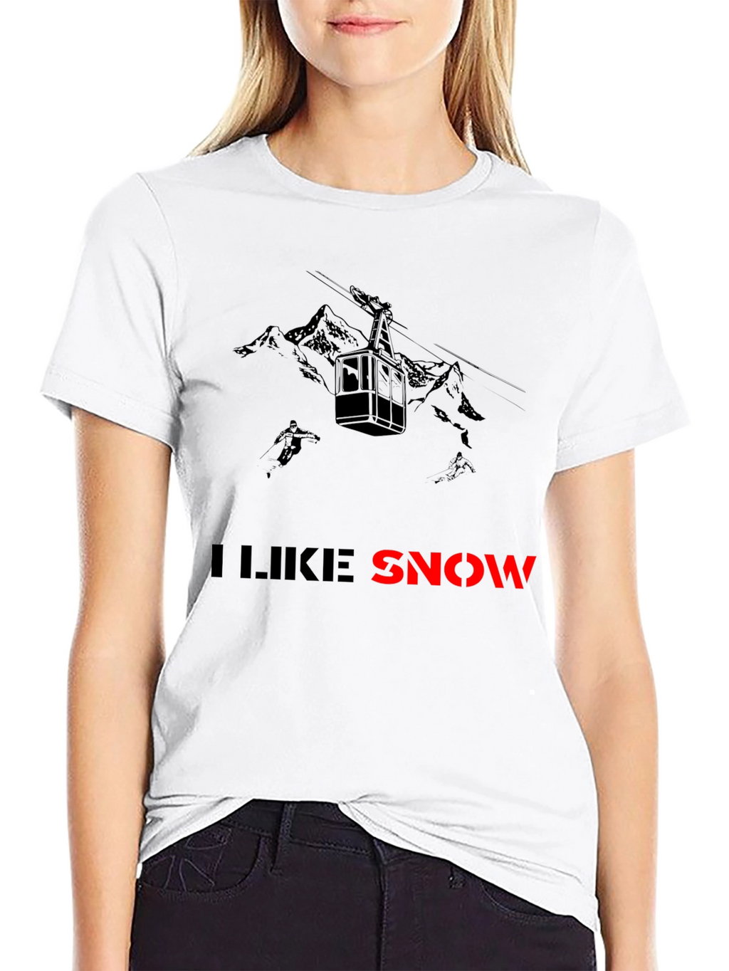 I Like Snow T-Shirt: Ski Gondola & Mountains