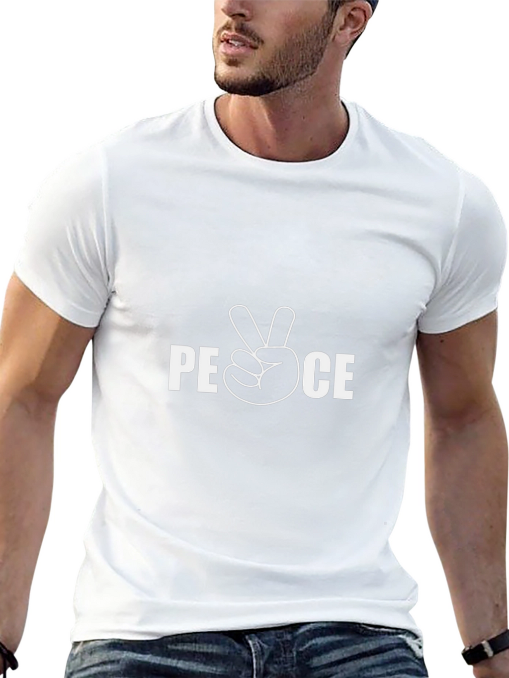 Peace Sign Graphic Tee - Classic Black T-Shirt