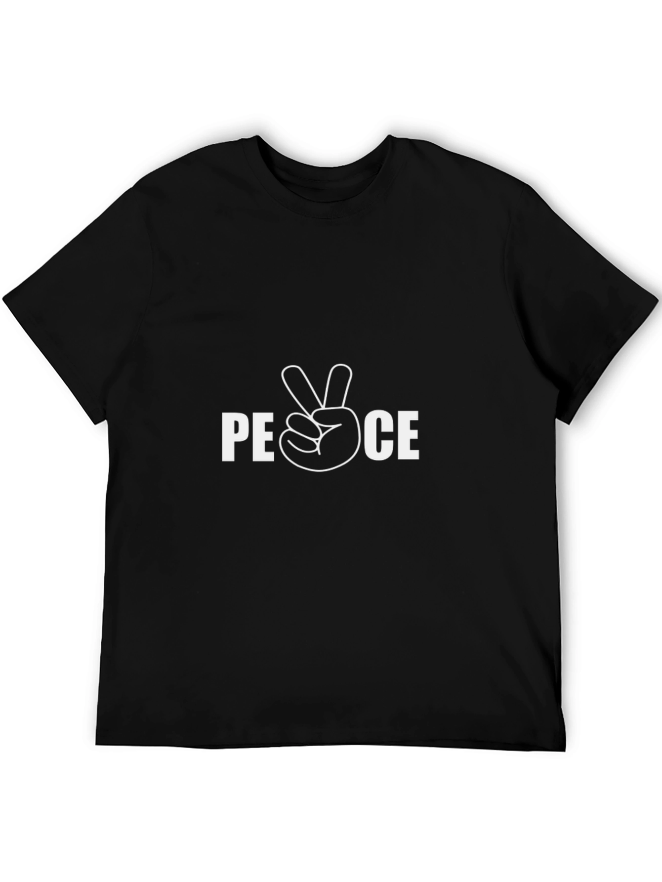 Peace Sign Graphic Tee - Classic Black T-Shirt