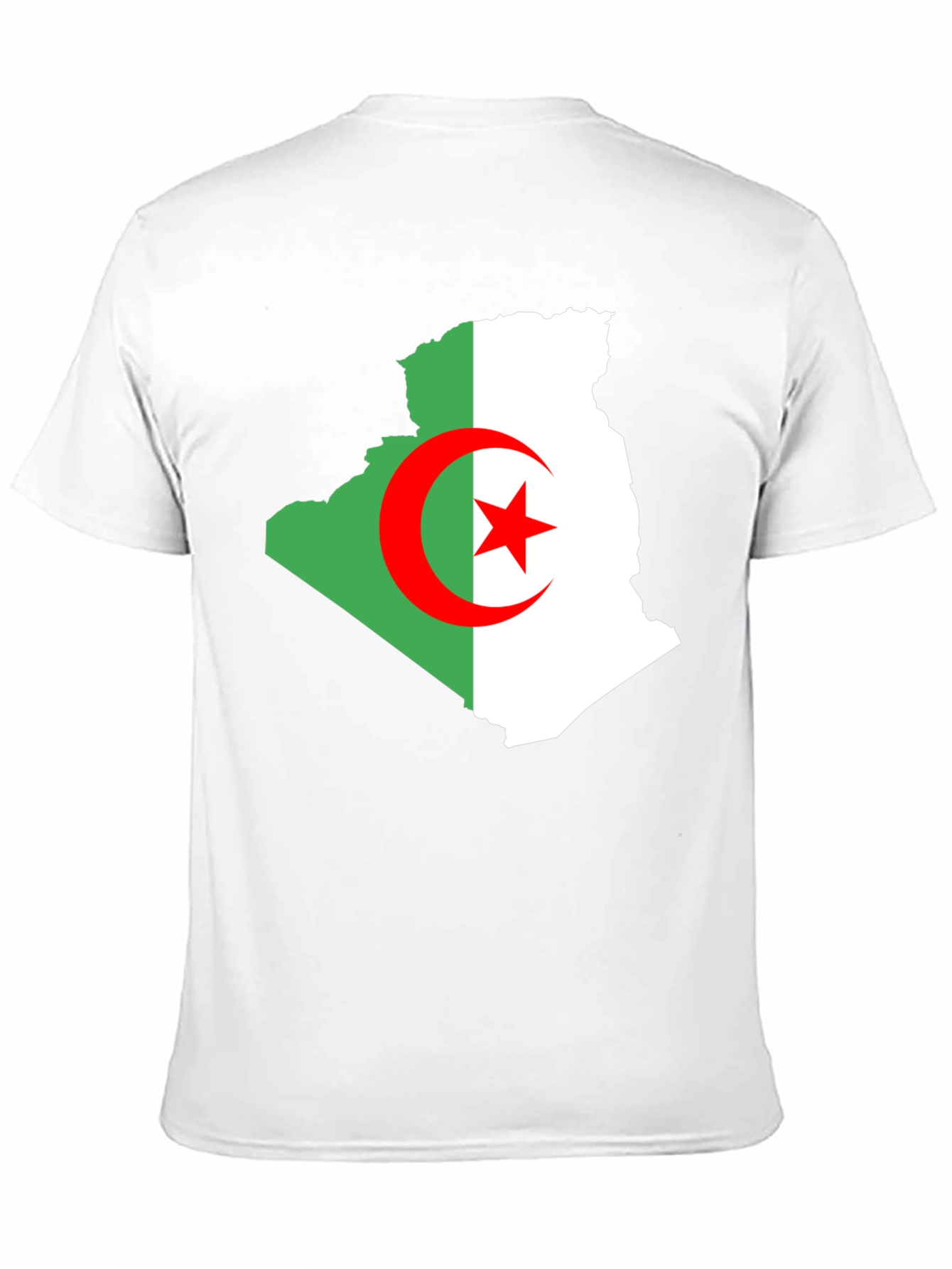 Algeria Flag Map T-Shirt - Mens Black Tee