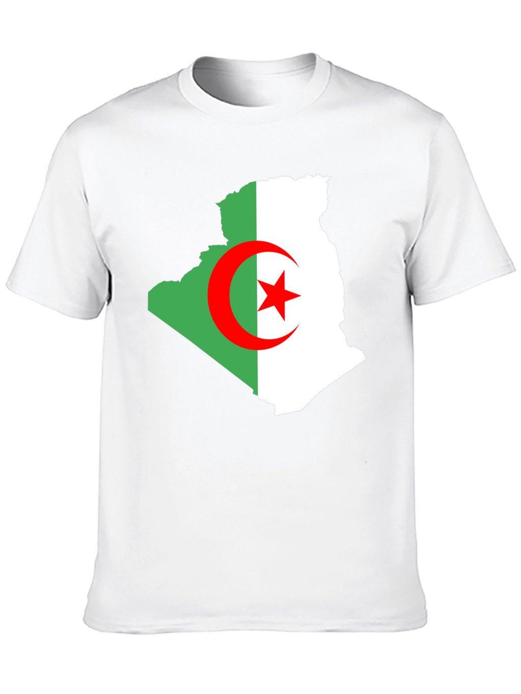 Algeria Flag Map T-Shirt - Mens Black Tee