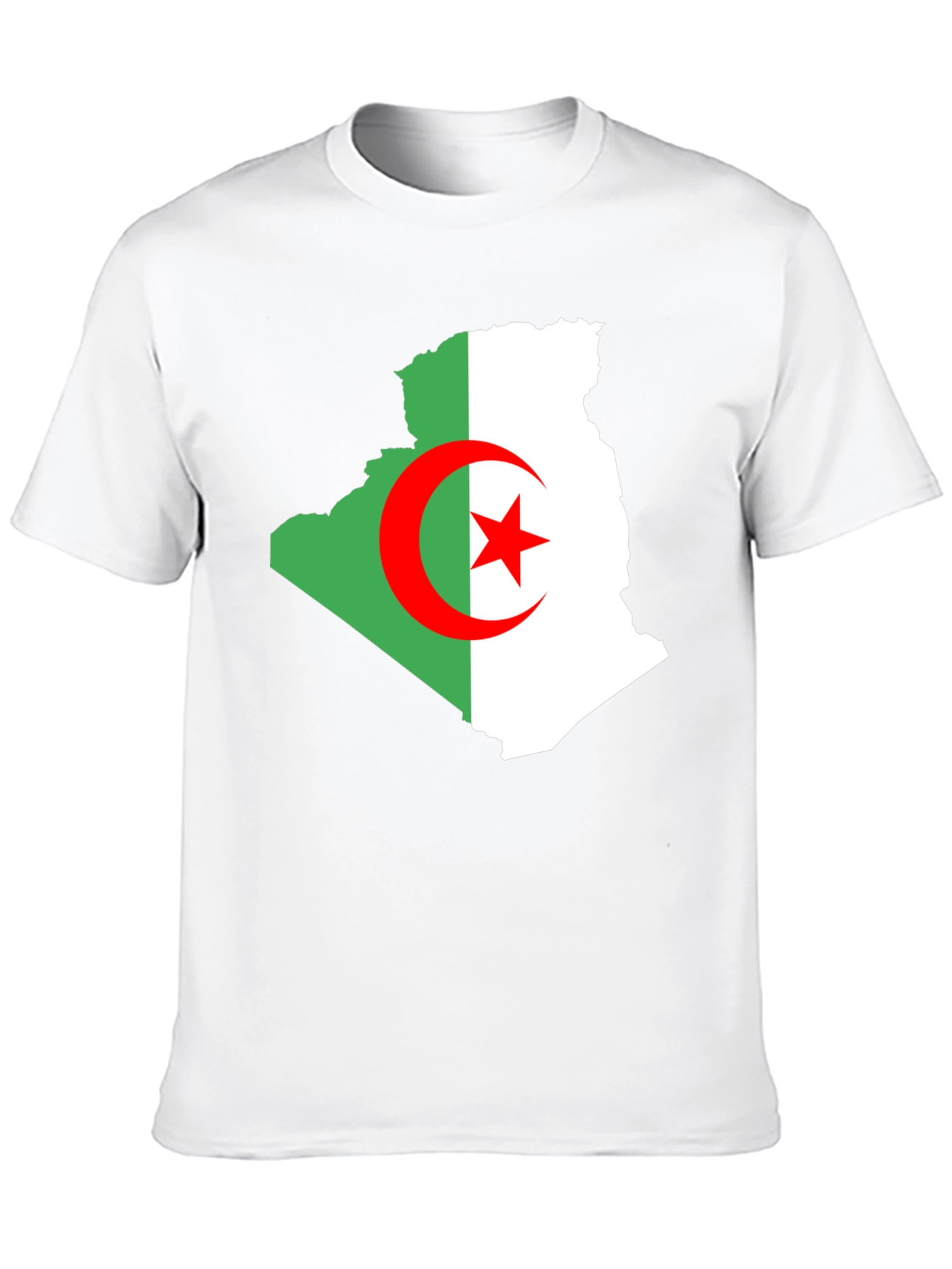 Algeria Flag Map T-Shirt - Mens Black Tee
