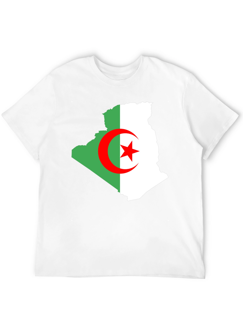 Algeria Flag Map T-Shirt - Mens Black Tee