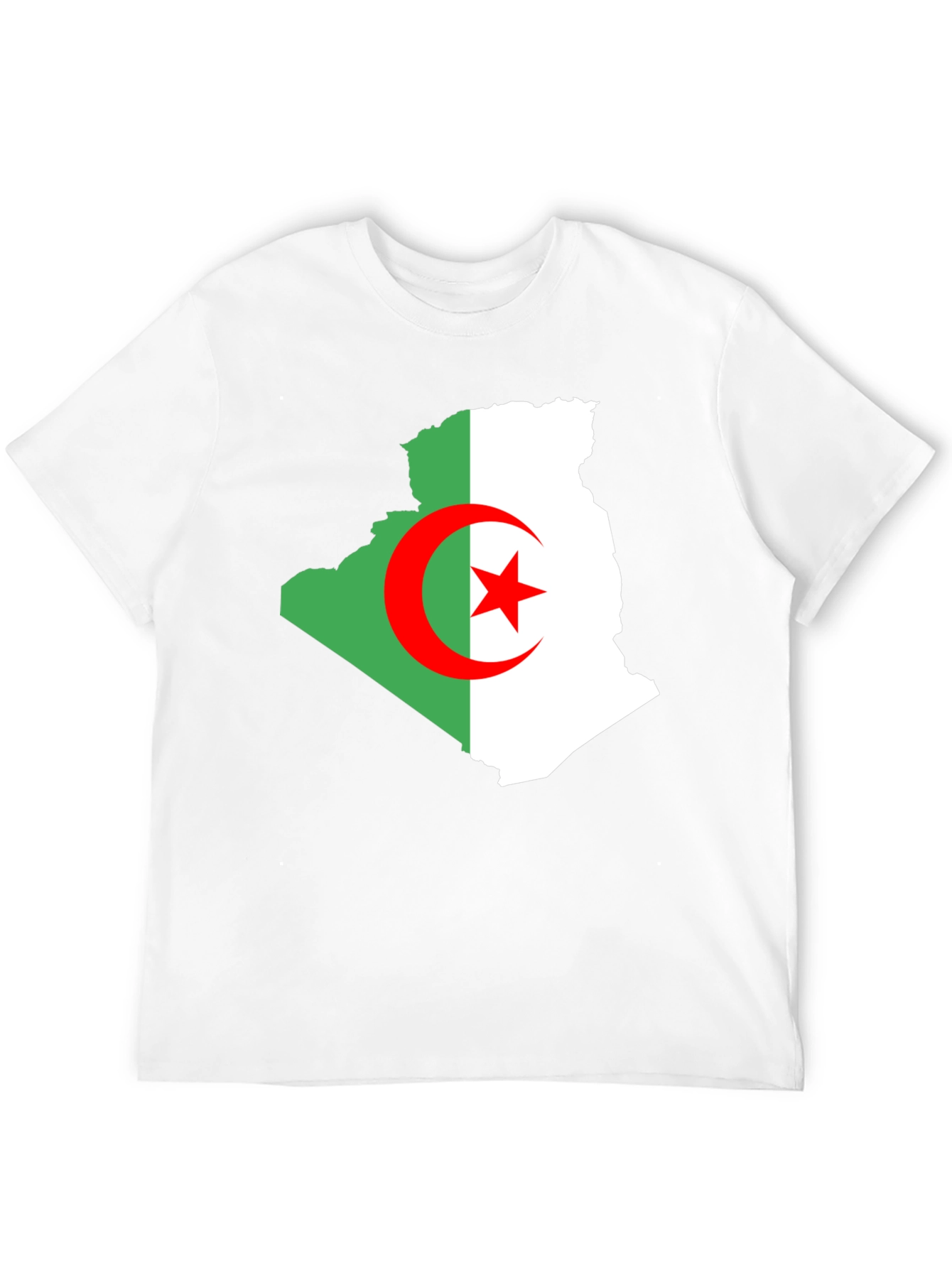 Algeria Flag Map T-Shirt - Mens Black Tee