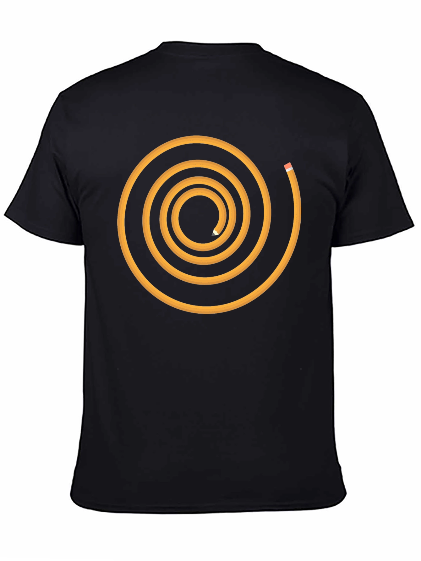 Spiral Pencil Graphic Tee - Black