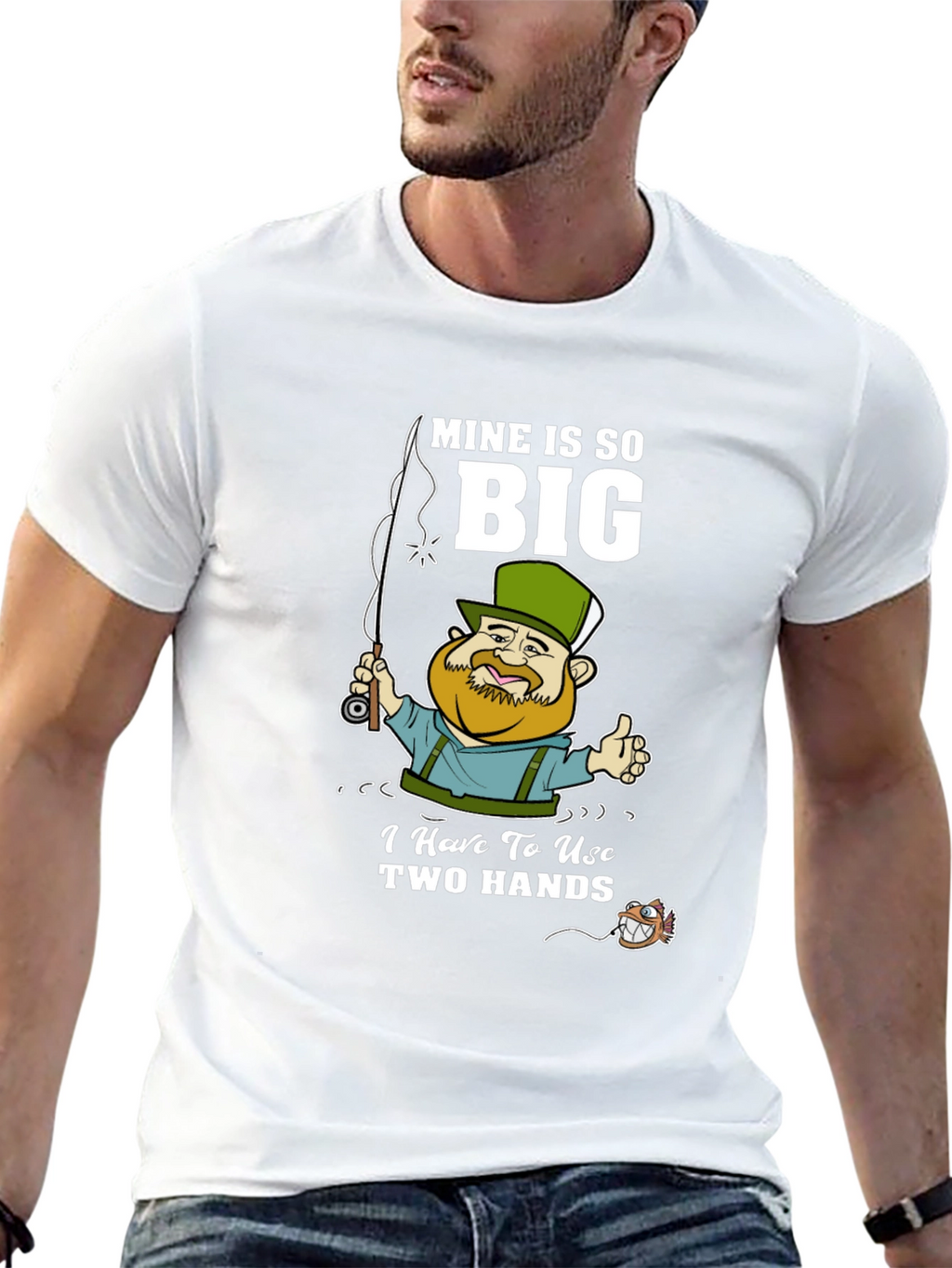 Funny Fishing T-Shirt - Mine Is So Big
