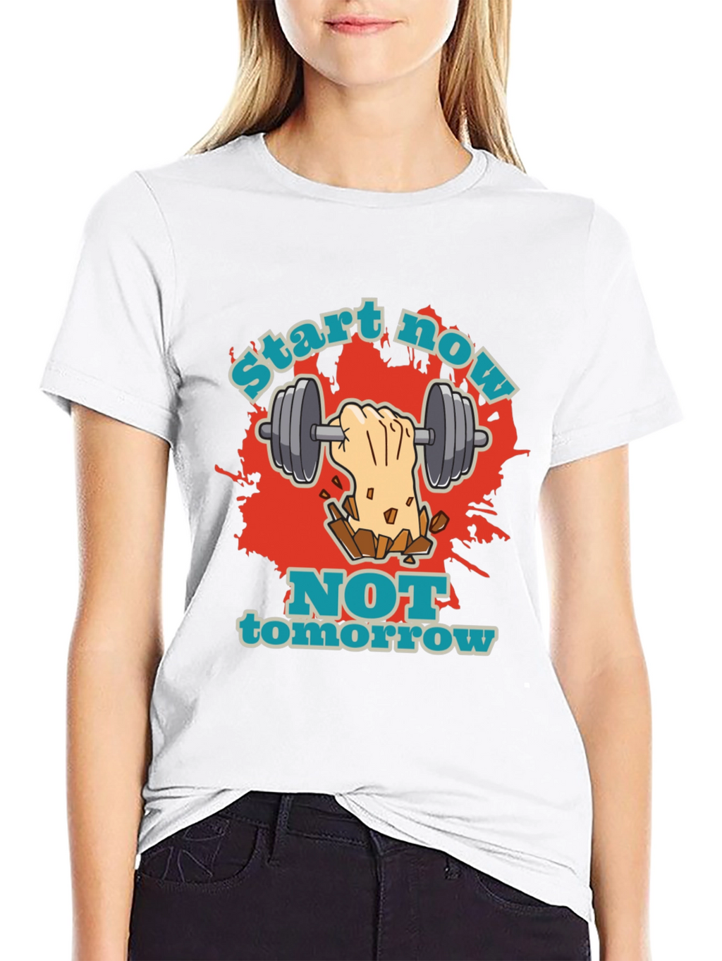 Start Now T-Shirt: Motivational Gym Workout Tee