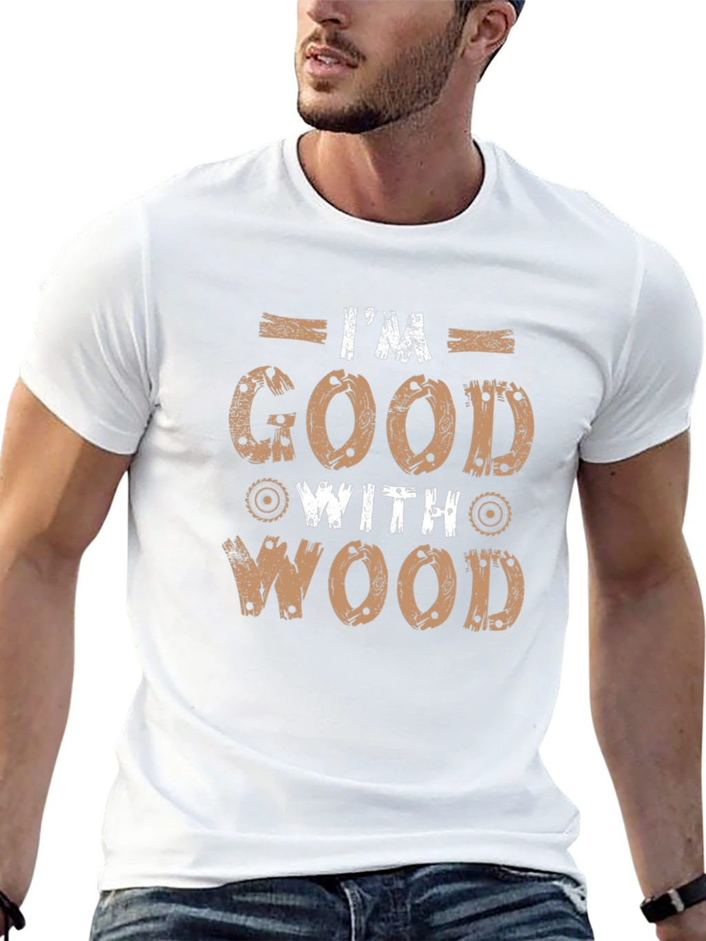 Im Good With Wood Graphic Tee - Black