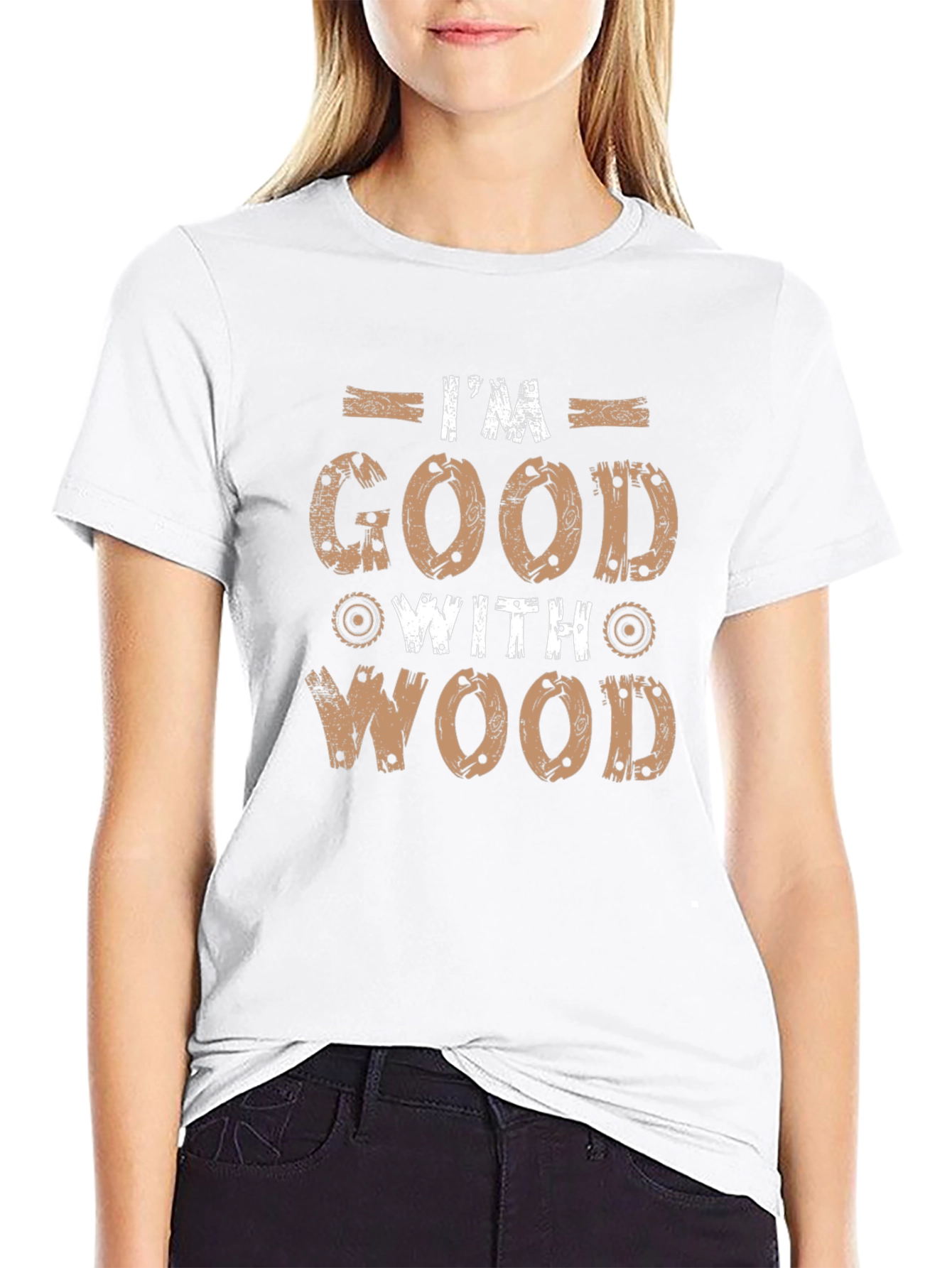 Im Good With Wood Graphic Tee - Black