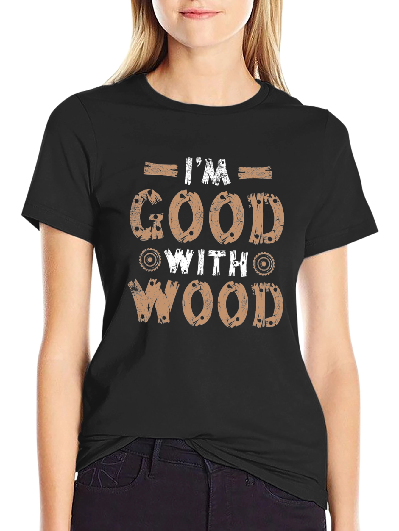 Im Good With Wood Graphic Tee - Black