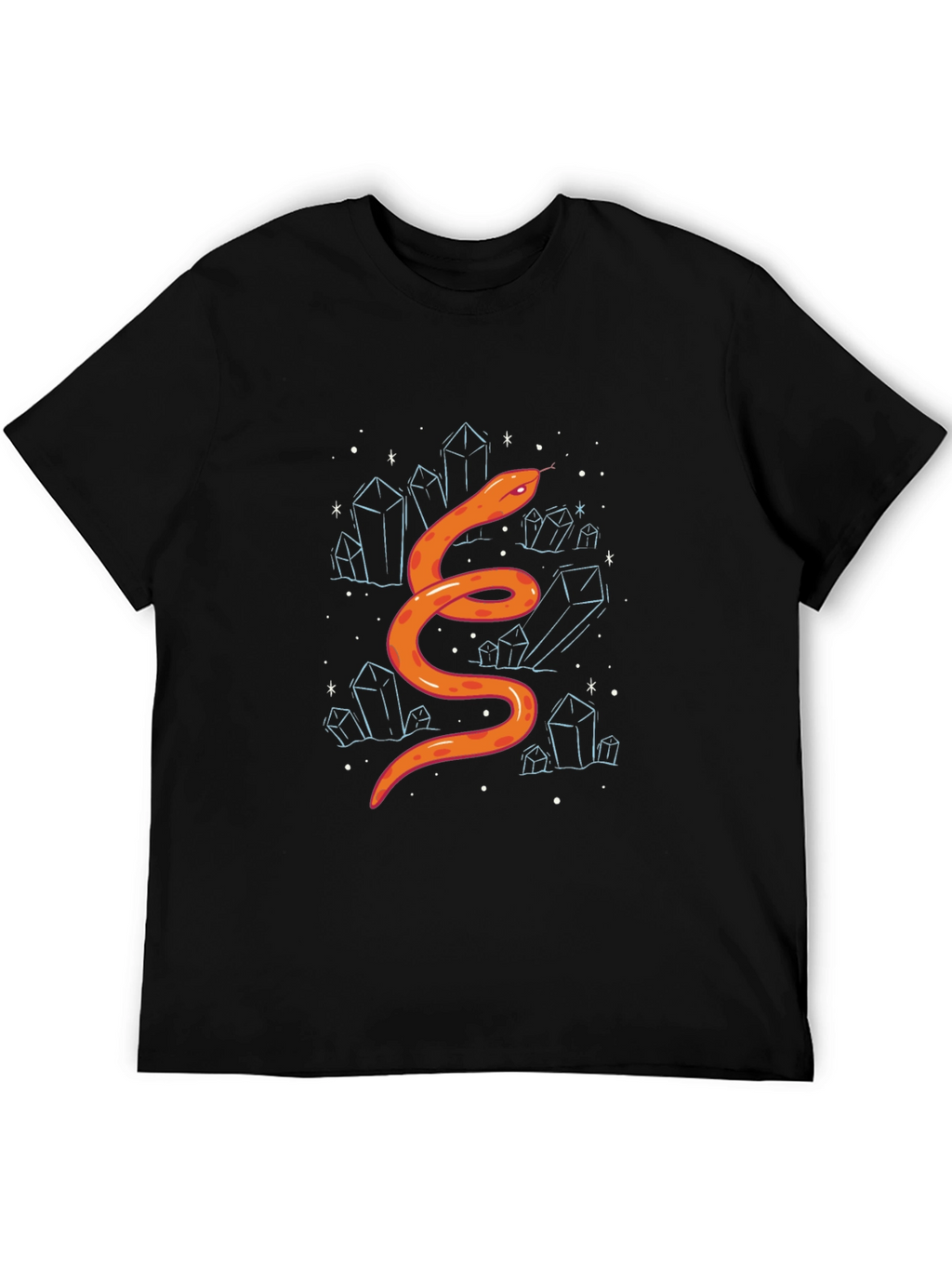 Snake & Crystals Graphic Tee - Stylish Casual Wear