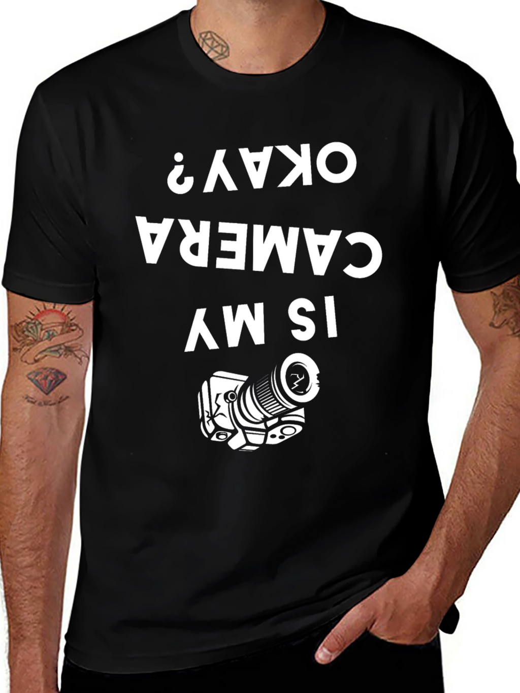 Camera Okay? Graphic T-Shirt - Black