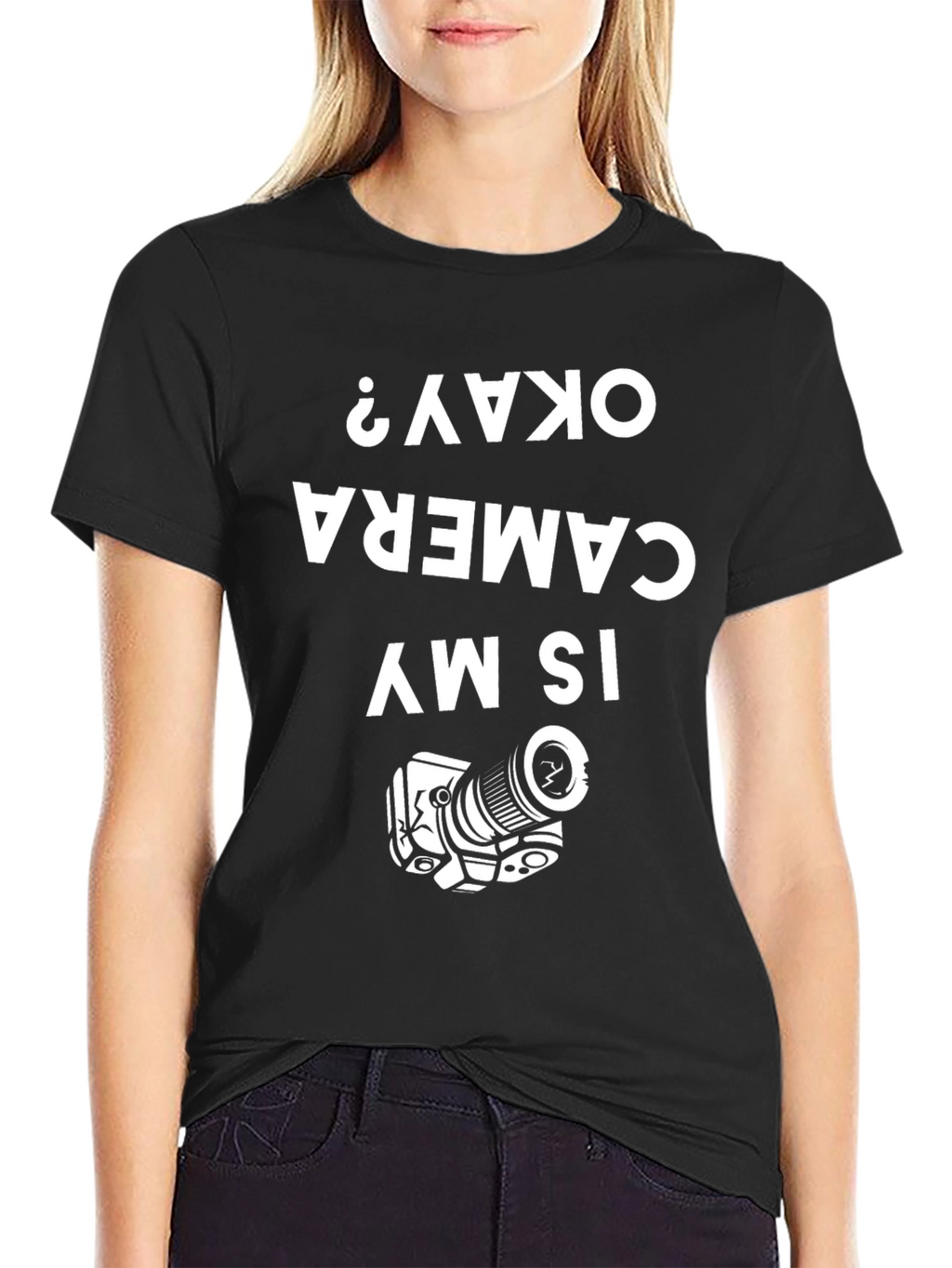 Camera Okay? Graphic T-Shirt - Black