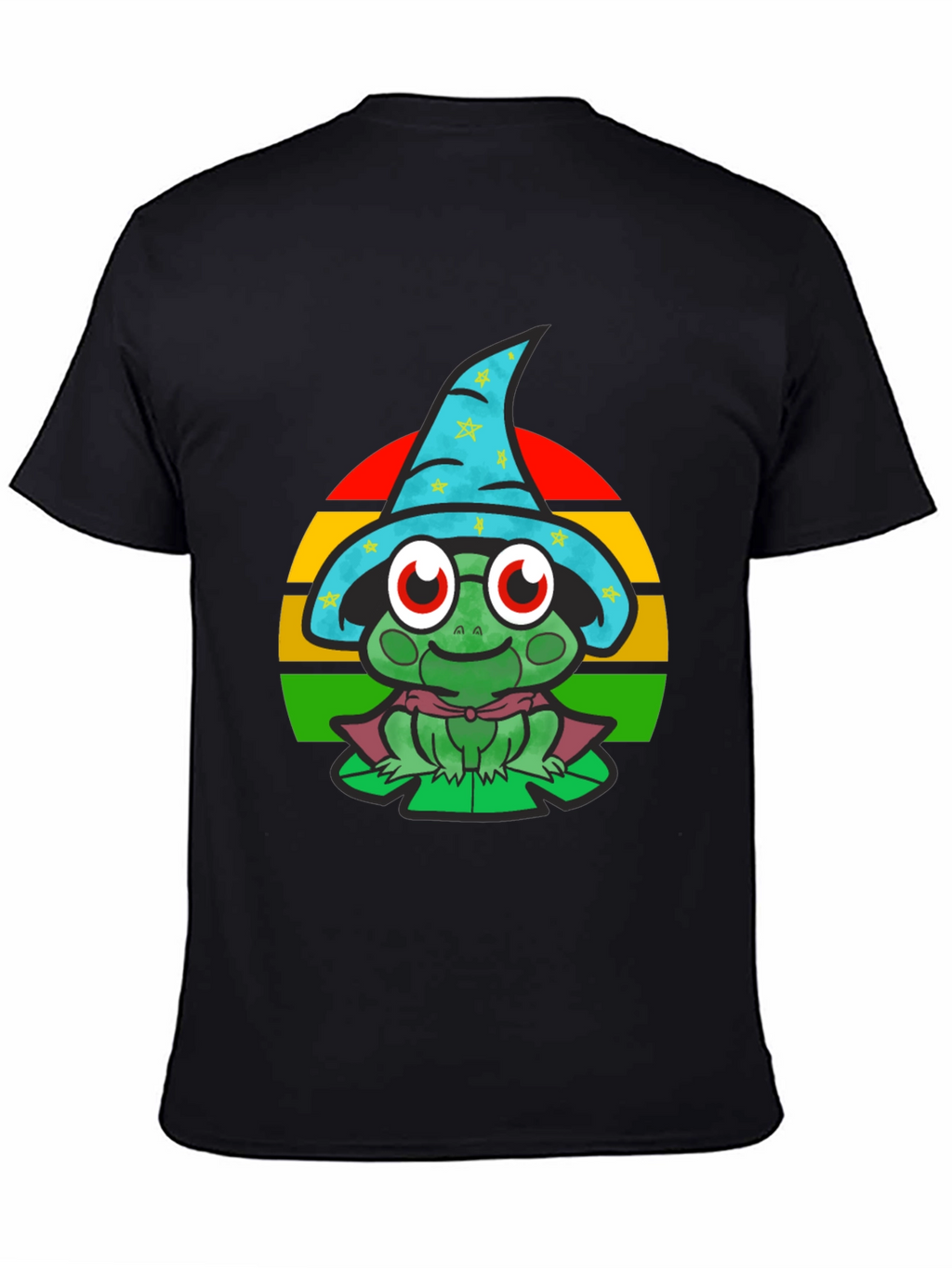 Wizard Frog Graphic Tee - Enchanting Cartoon Shirt