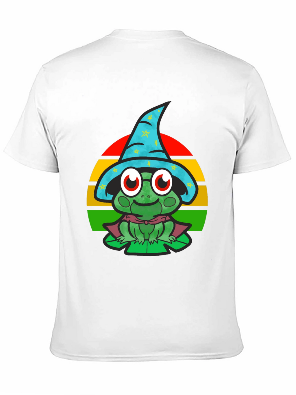 Wizard Frog Graphic Tee - Enchanting Cartoon Shirt