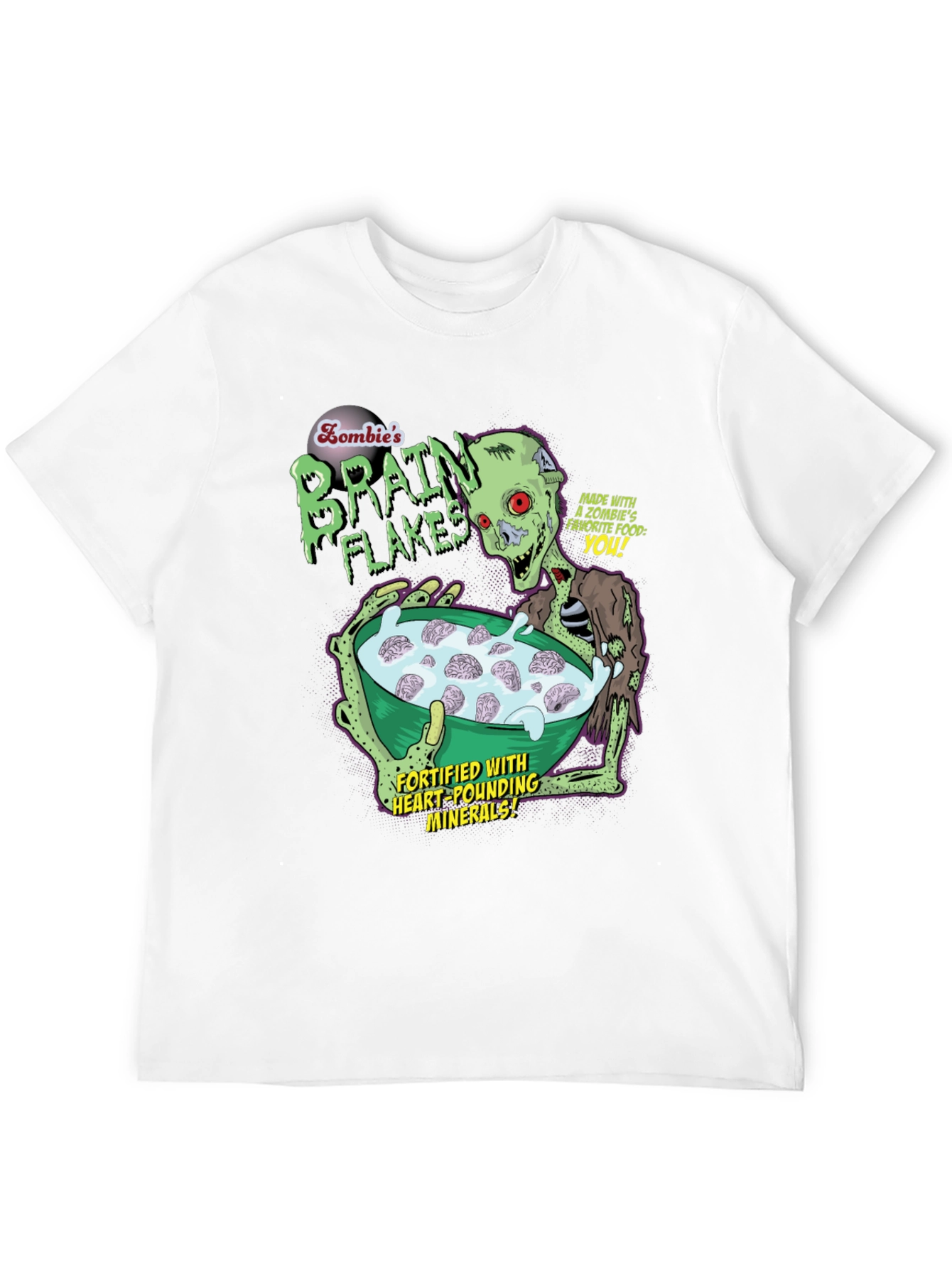 Zombie Brain Flakes Graphic T-Shirt