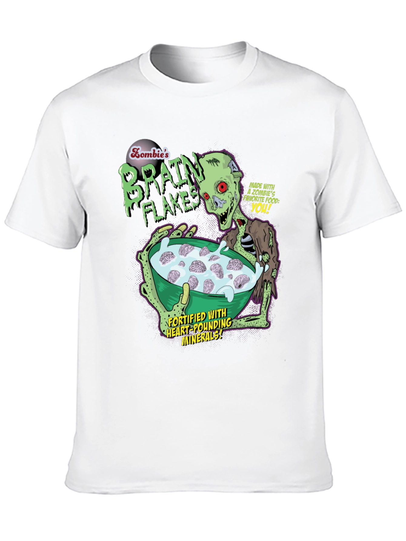 Zombie Brain Flakes Graphic T-Shirt